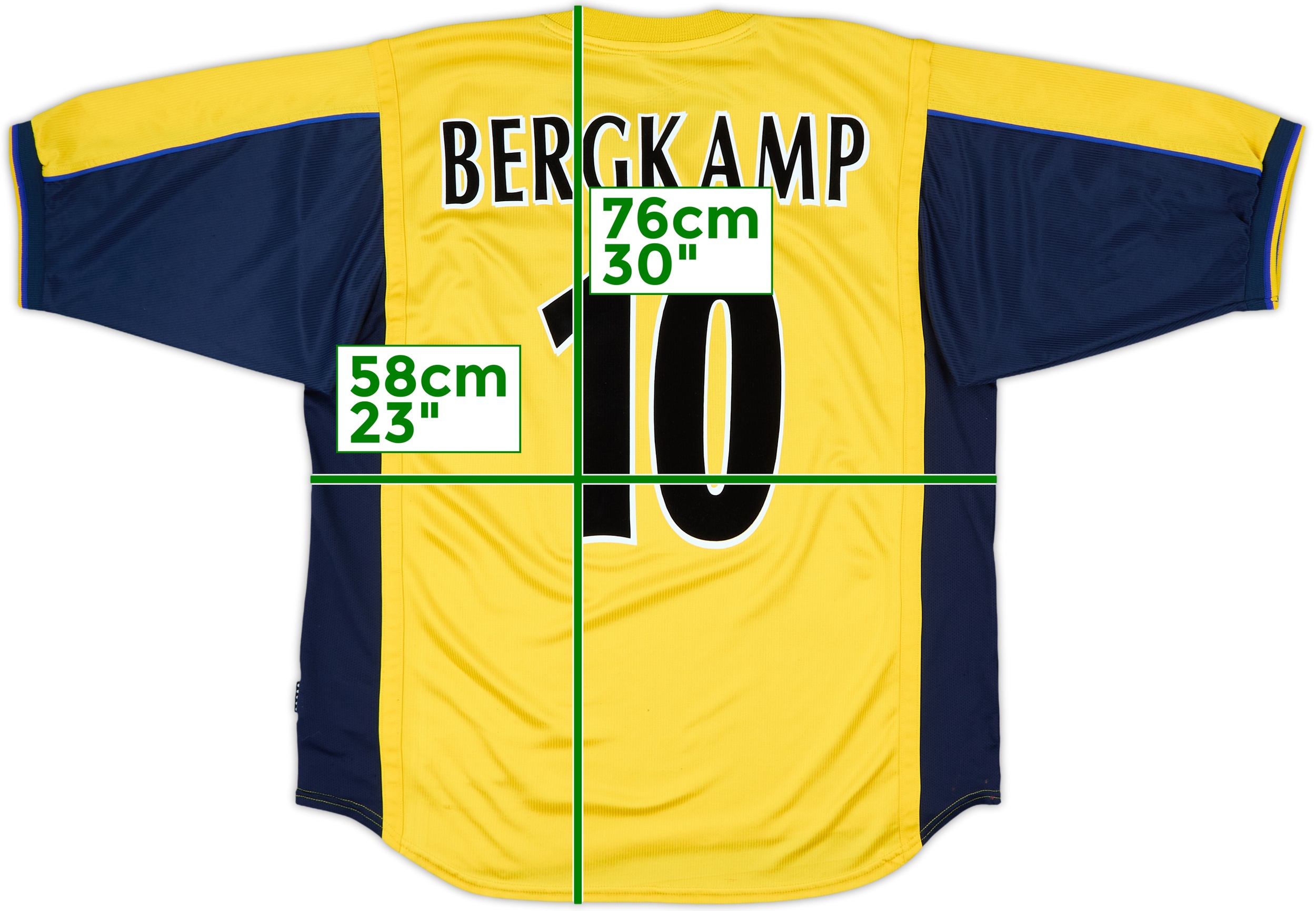 1999-01 Arsenal Away Shirt Bergkamp #10 - 8/10 - (XL)