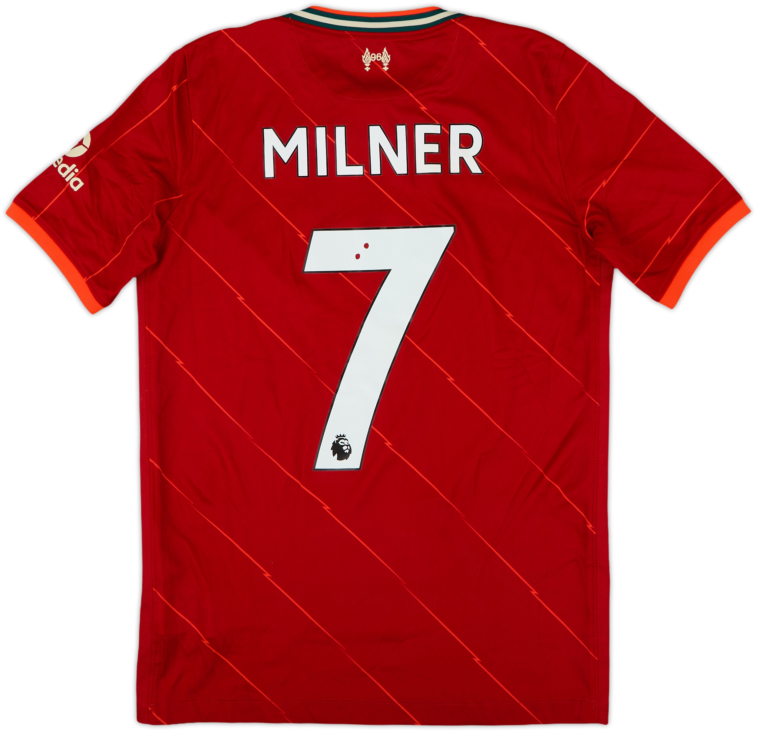 202122 Liverpool Home Shirt Milner 7 5/10 (XL.Boys)