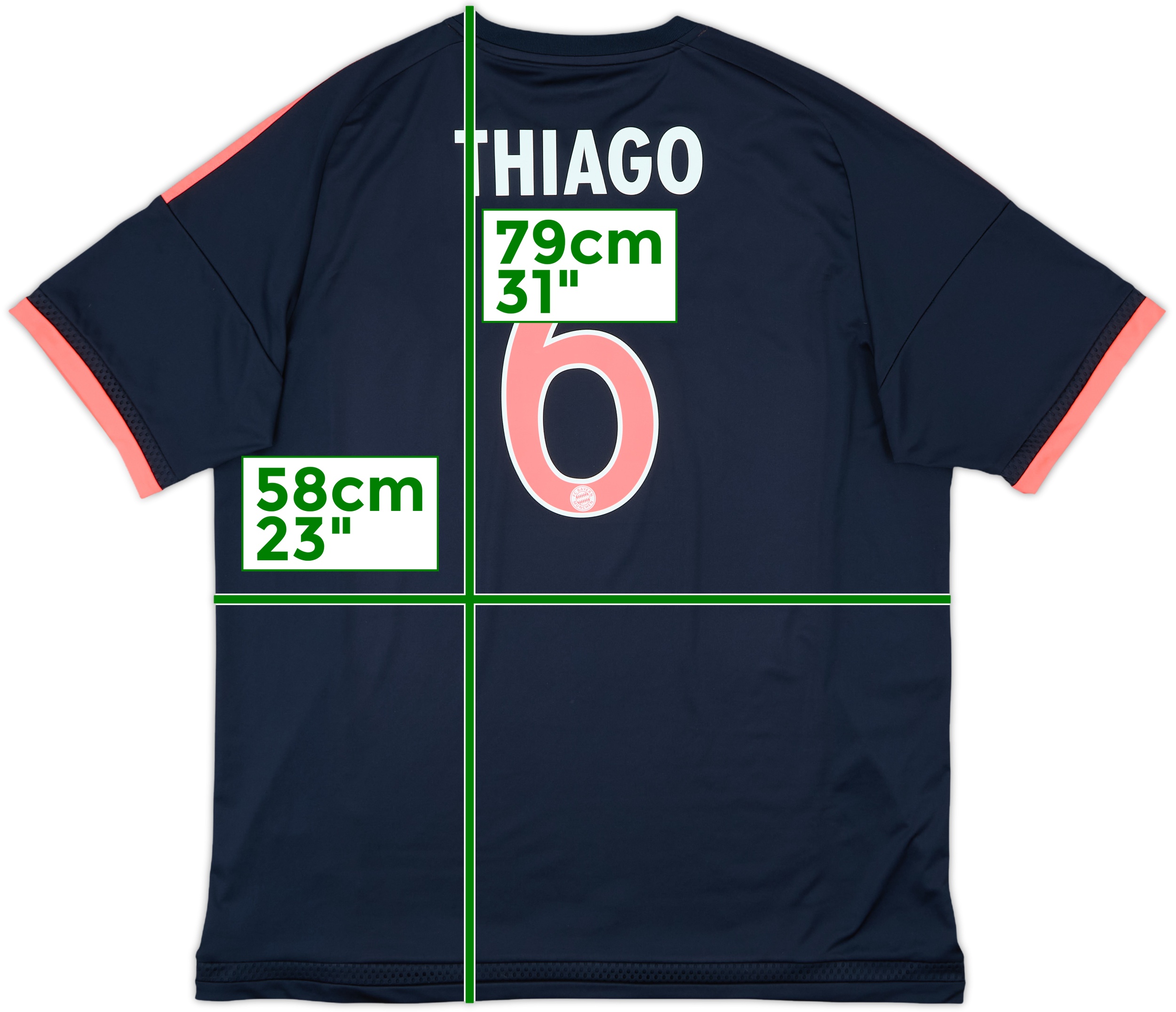 2015-16 Bayern Munich Third Shirt Thiago #6 - 8/10 - (XL)