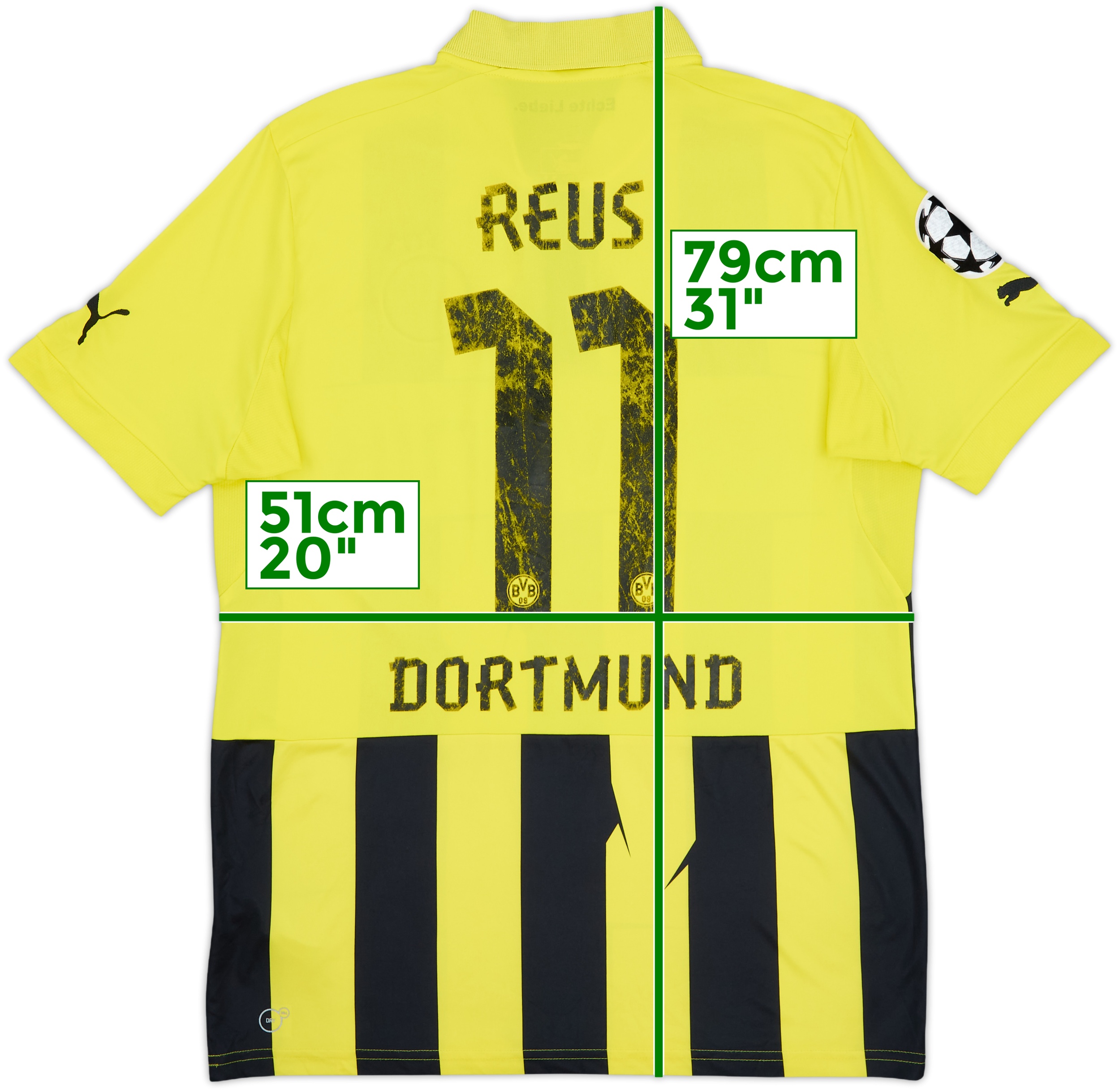 2012-13 Borussia Dortmund European Home Shirt Reus #11 - 4