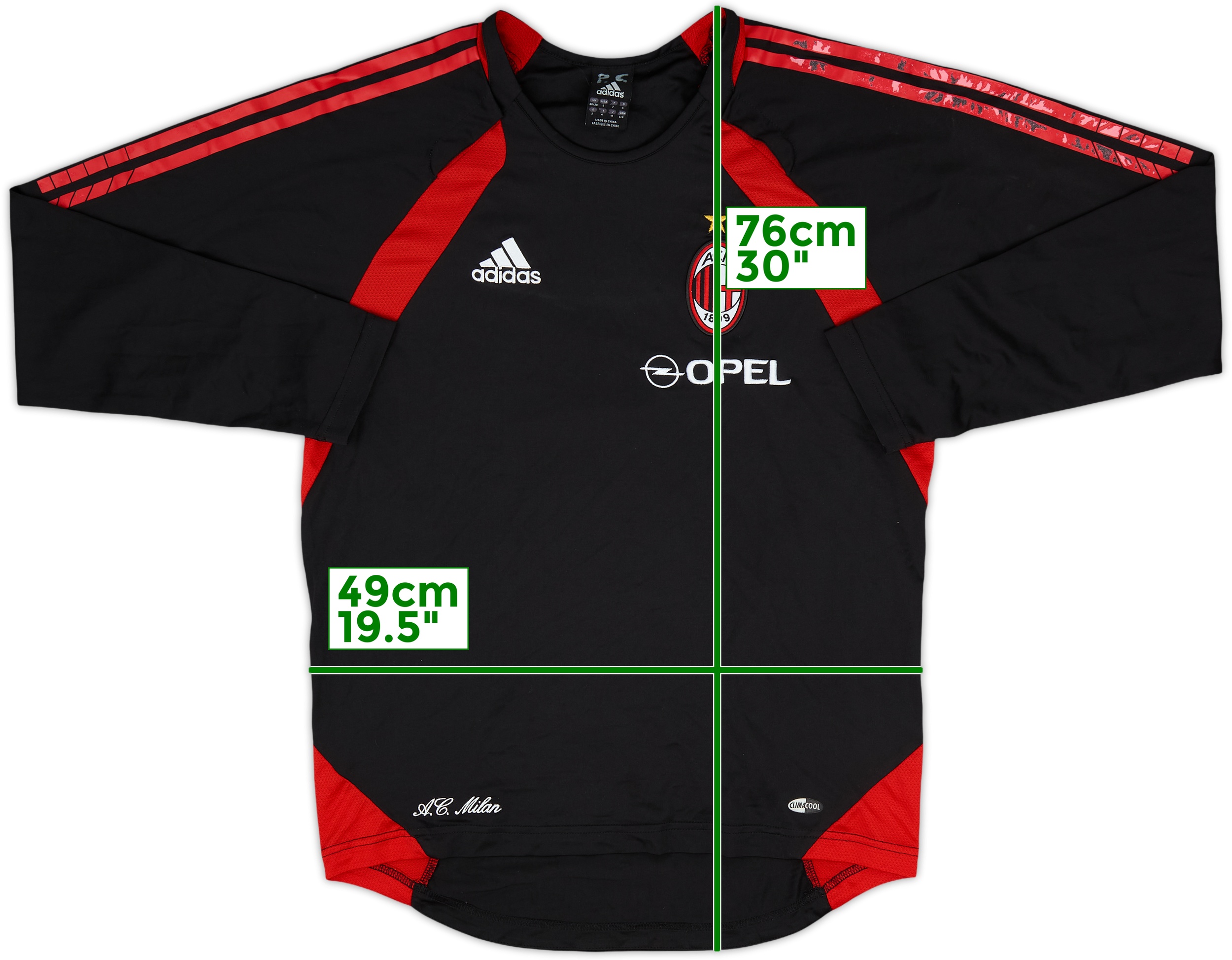 2006-07 AC Milan adidas Training L/S Shirt - 6/10 - (S)