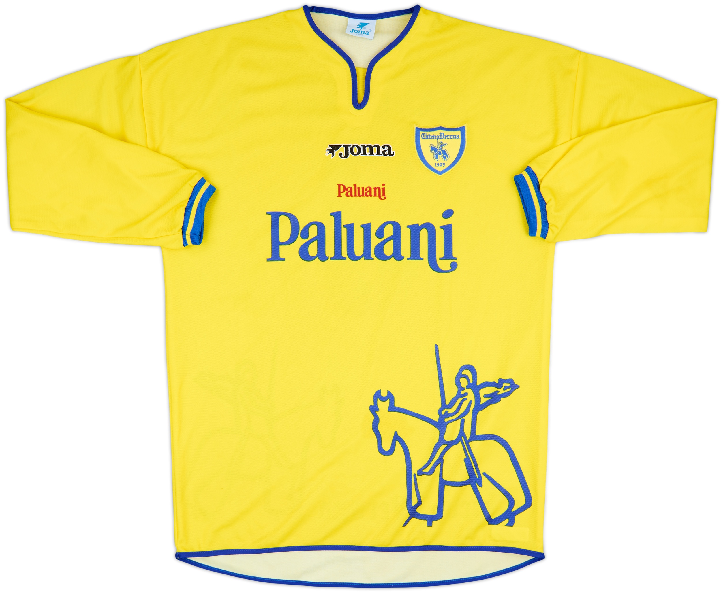 2001-02 Chievo Verona Home L/S Shirt Corradi #9 - 8/10 - (M)
