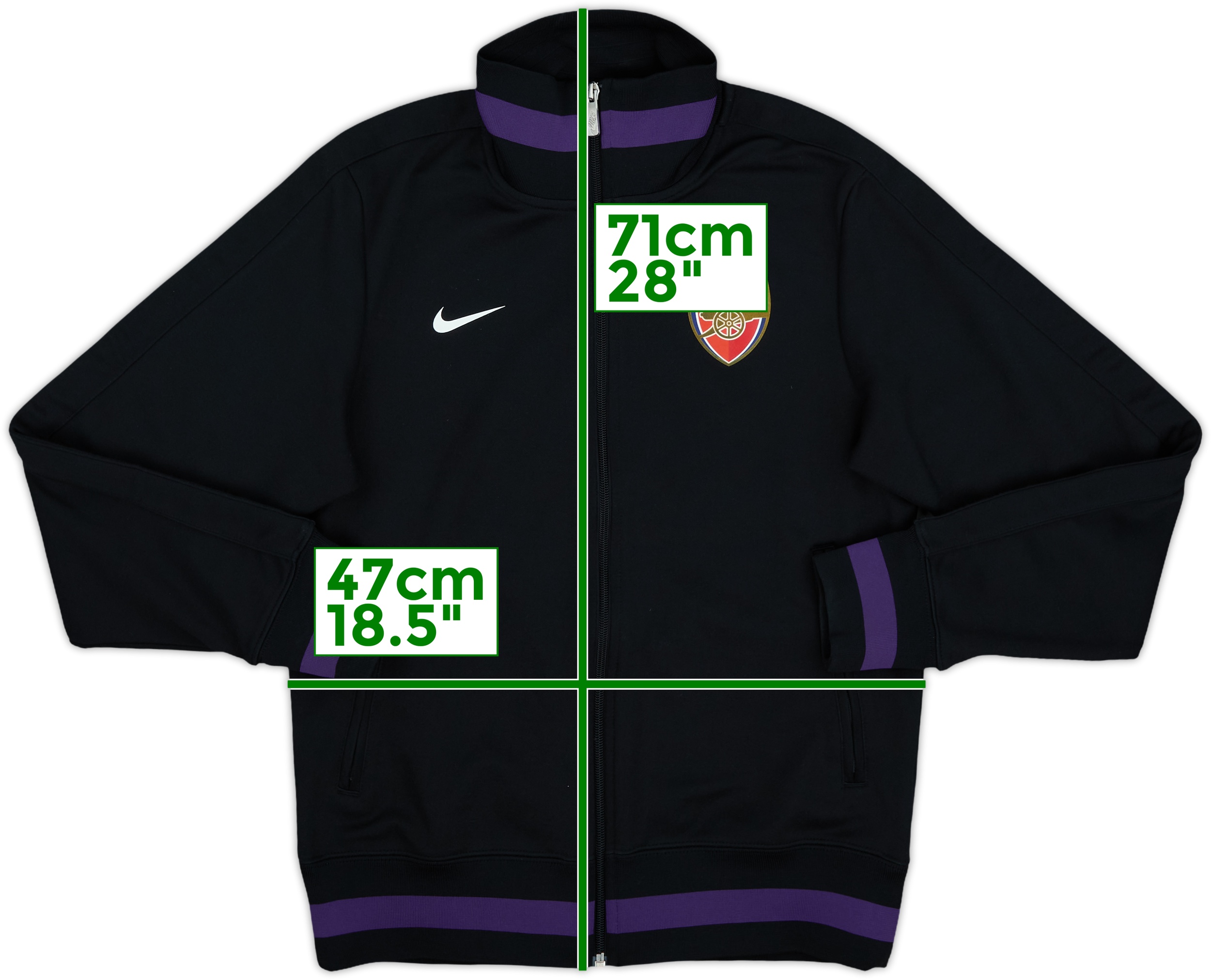2012-13 Arsenal Nike N98 Track Jacket - 10/10 - (S)