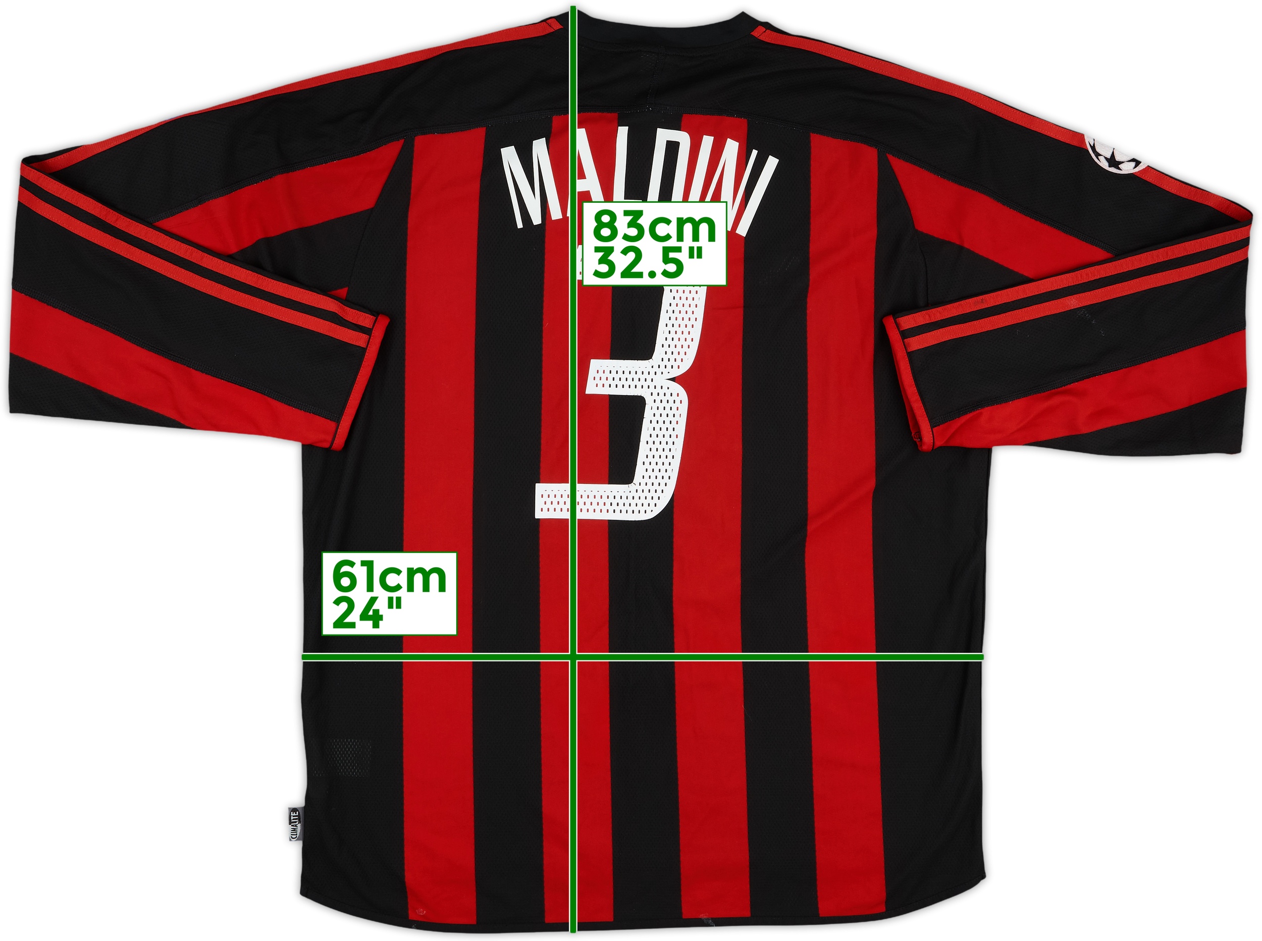 超人気の雑貨店 AC 2003-04 Milan (XL) - 5/10 - #3 Maldini Shirt L/S Home ウェア
