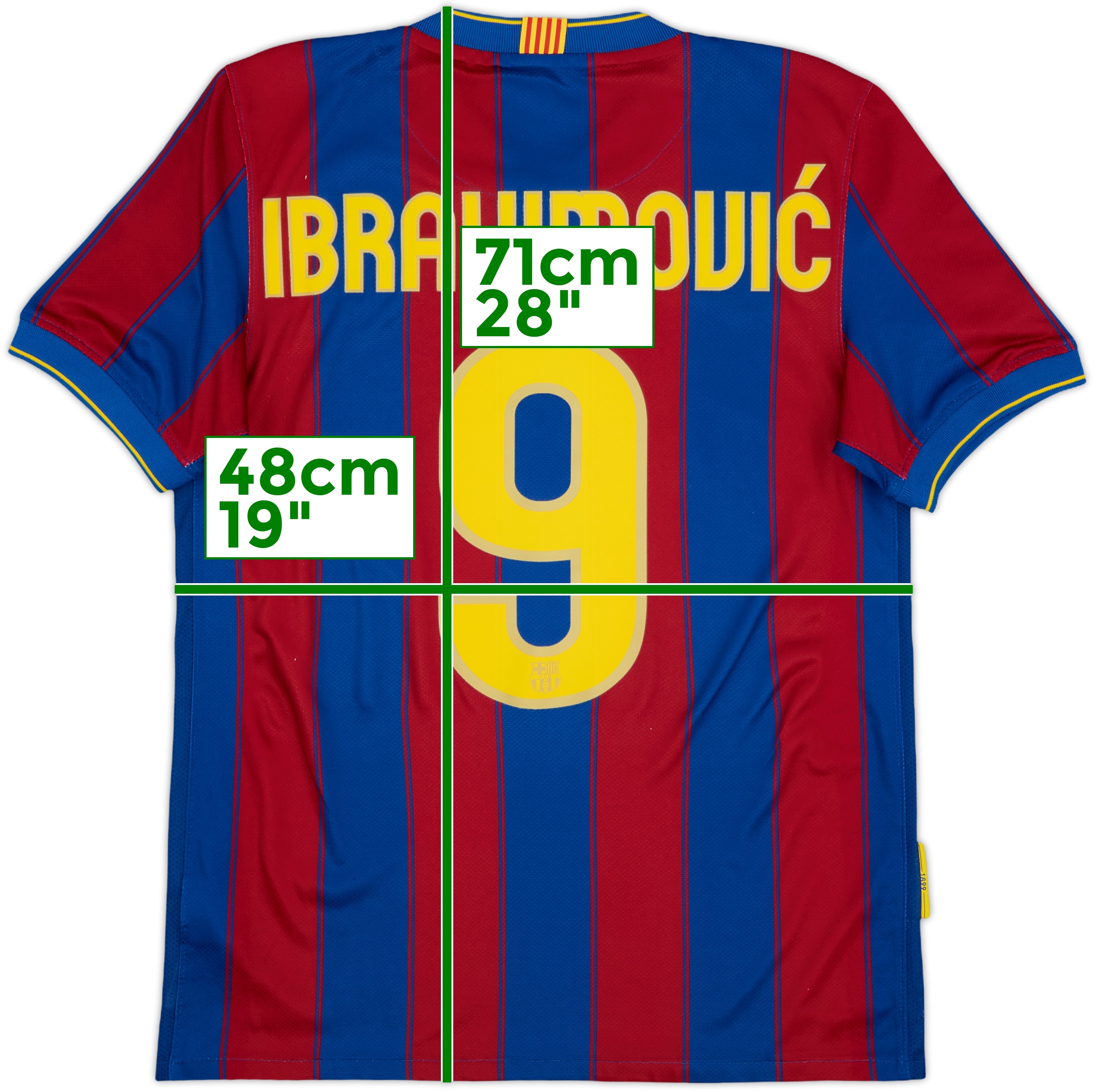FC Barcelona Ibrahimović 9番シャツ Barcelona Nike #9 Zlatan Ibrahimovic 2009/10 Football Shirt