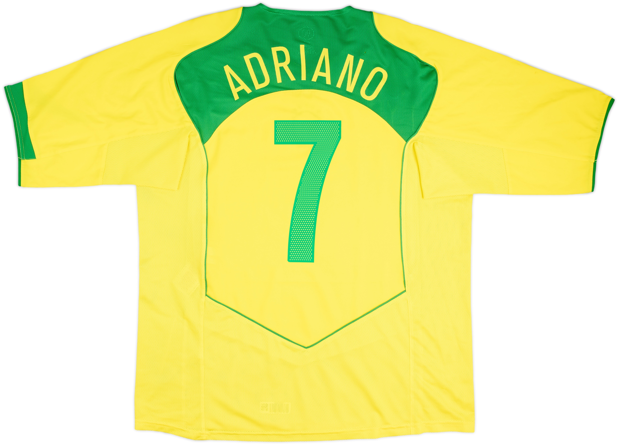2004-06 Brazil Home Shirt Adriano #7 - 6/10 - (XL)