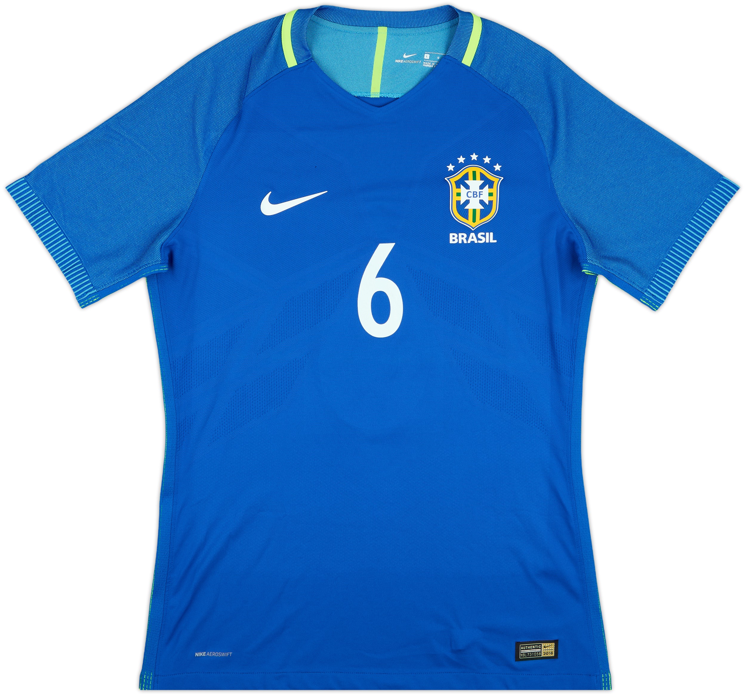 2016-17 Brazil Match Issue Away Shirt #6