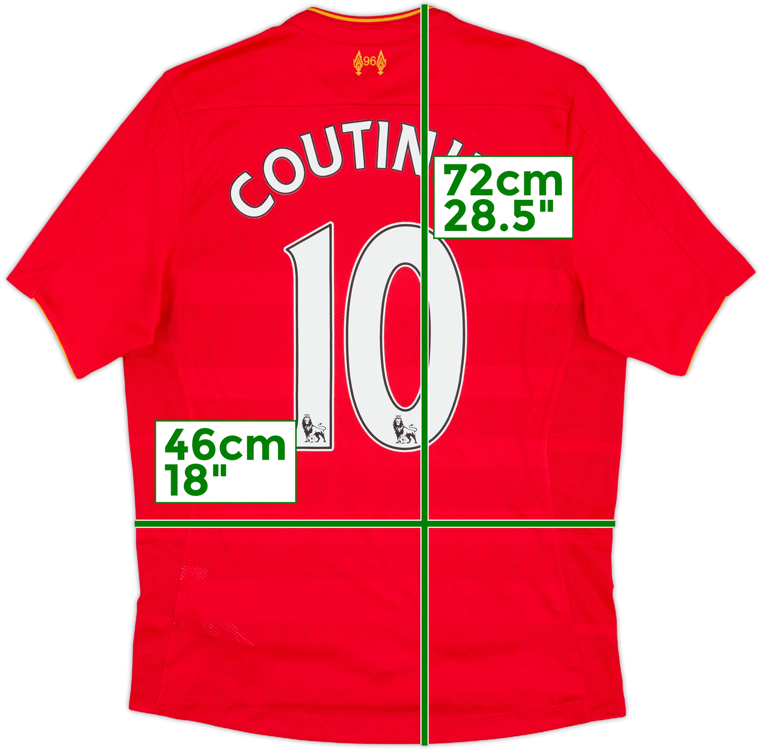 2014-15 Liverpool Home L/S Shirt Coutinho #10 - 9/10 - (S)