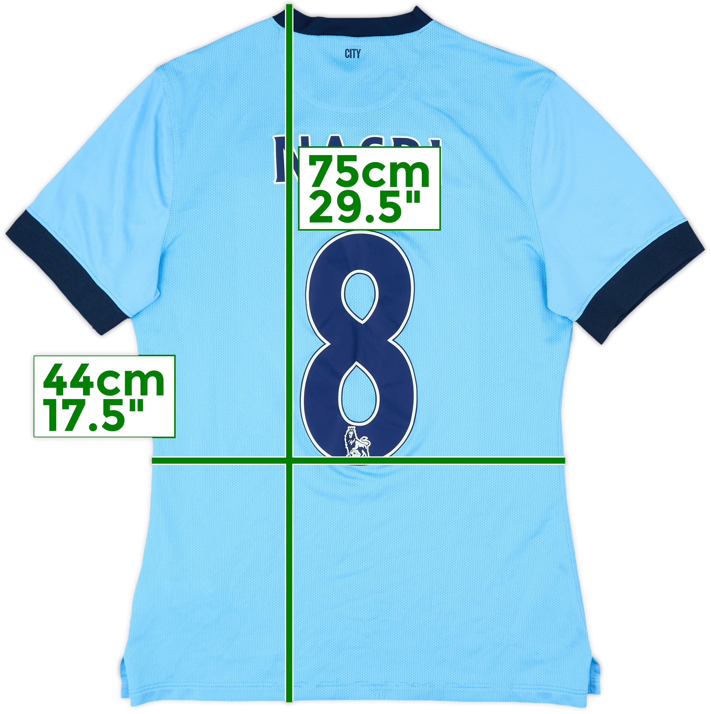 2014-15 Manchester City Authentic Home Shirt Nasri #8 - 8/10