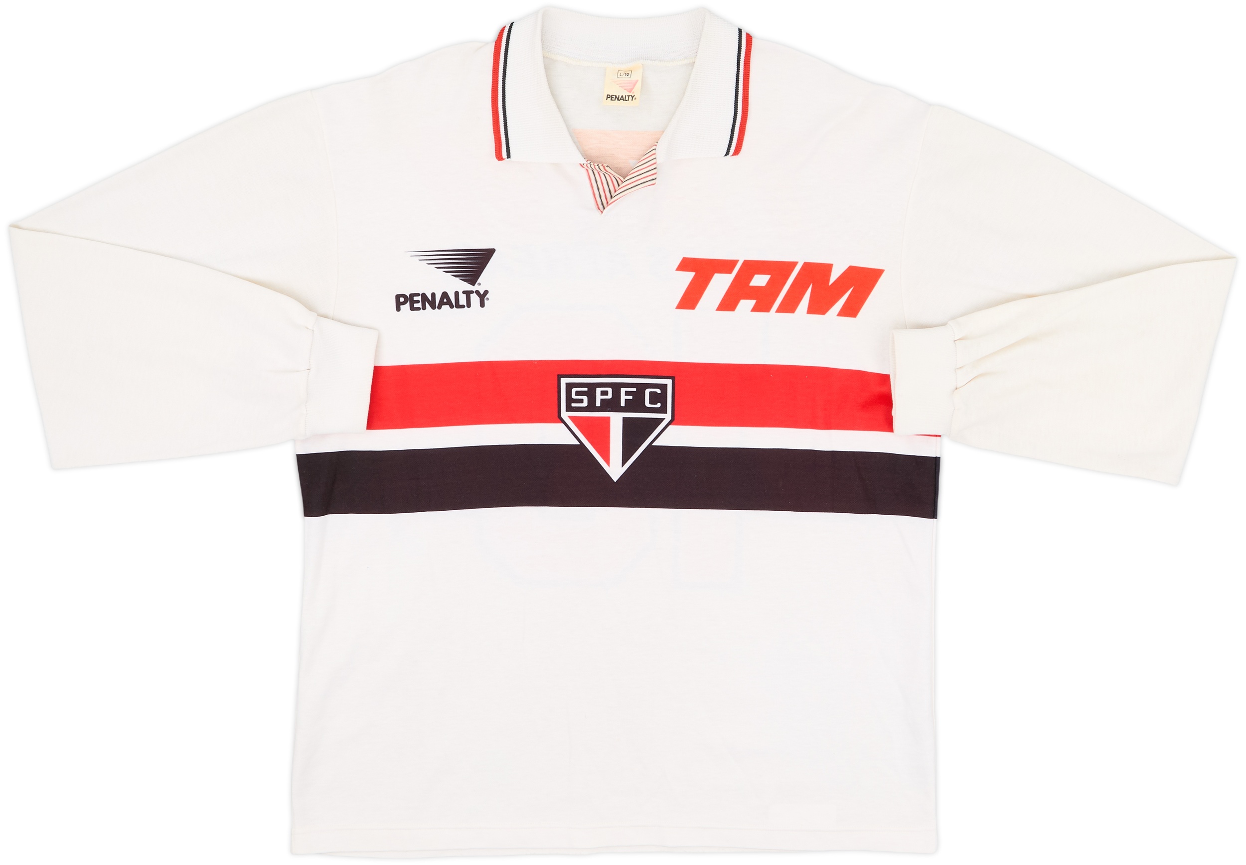 1994 Sao Paulo Home L/S Shirt #10 - 7/10 - (L)