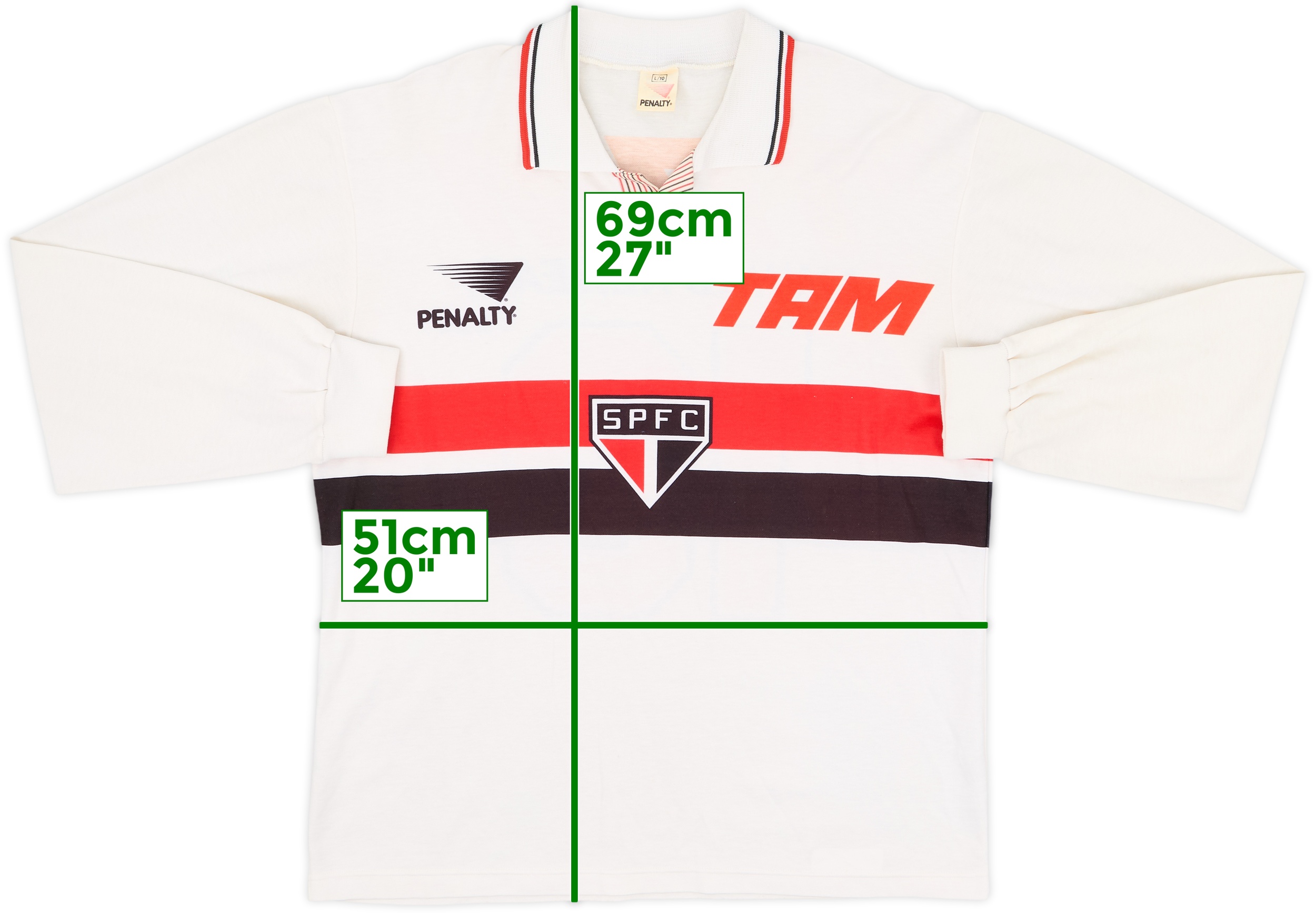 São Paulo FC Penalty シャツ 10 Sao Paulo FC #10 - Penalty - 1991/1992 - HOME Kit | eBay