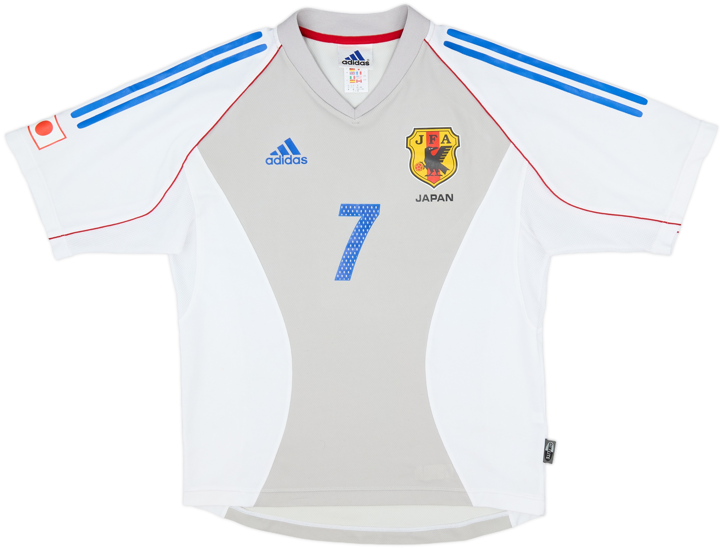 2002年adidas 日本代表 サッカーシャツ 7番NAKATA 2002-04 Japan Home Shirt Nakata #7 - 9/10 - (M)