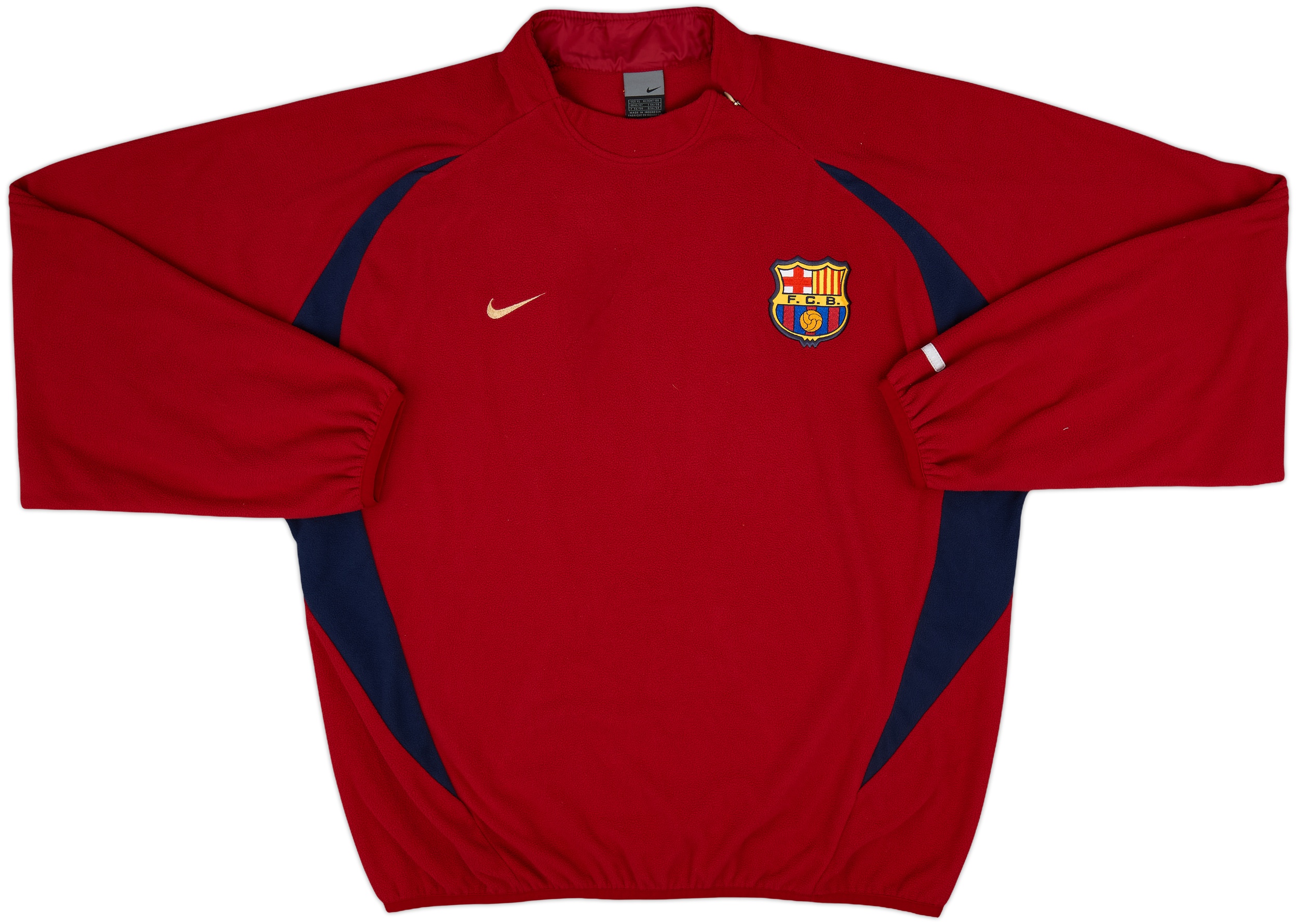 2002-03 Barcelona Nike 1/4 Zip Fleece Sweat Top - 8/10 - (XL)