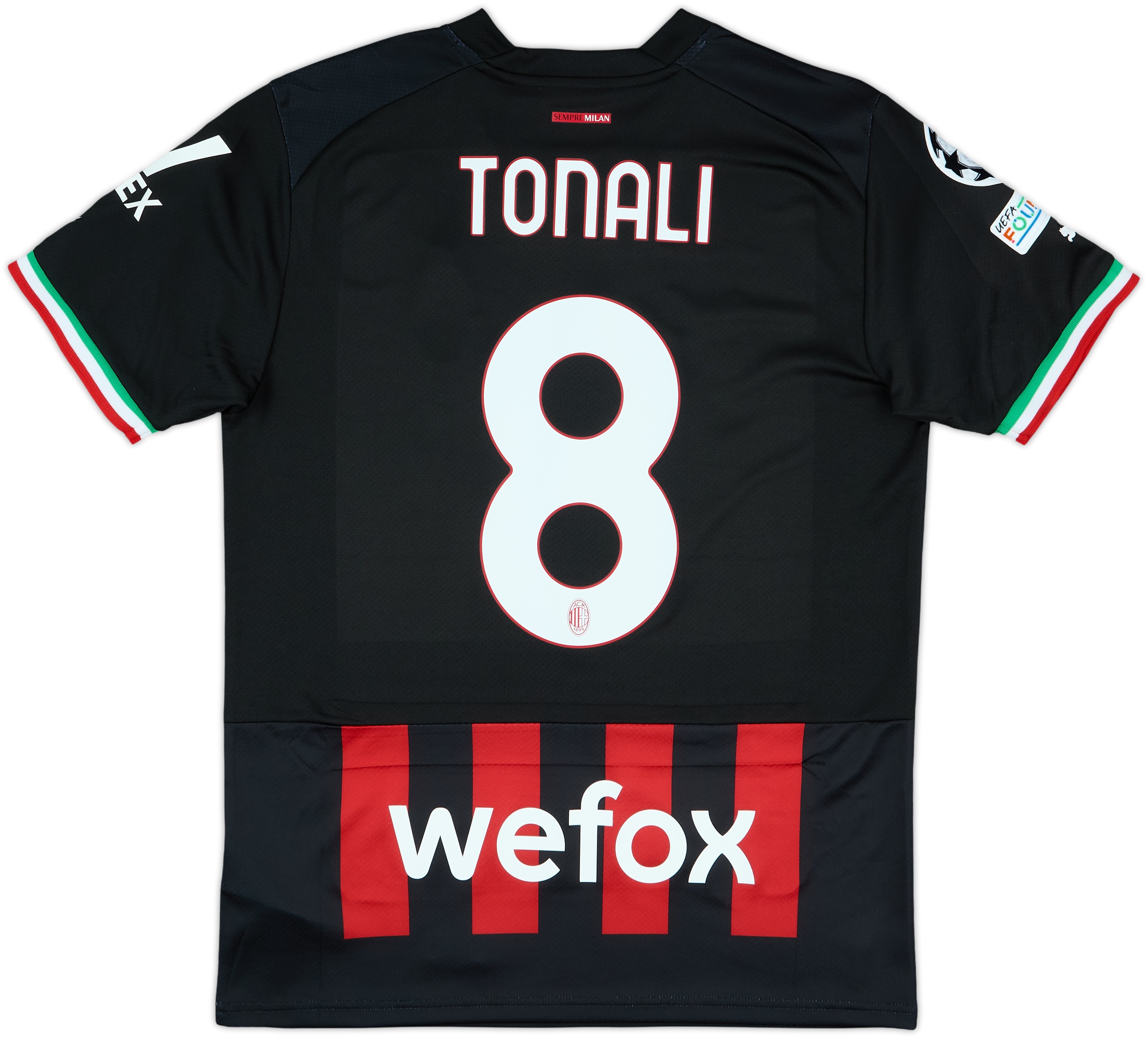 AC Milan Tonali 8 オーセンティック 2022-23 AC Milan Home Shirt Tonali #8 - 10/10 - (M)