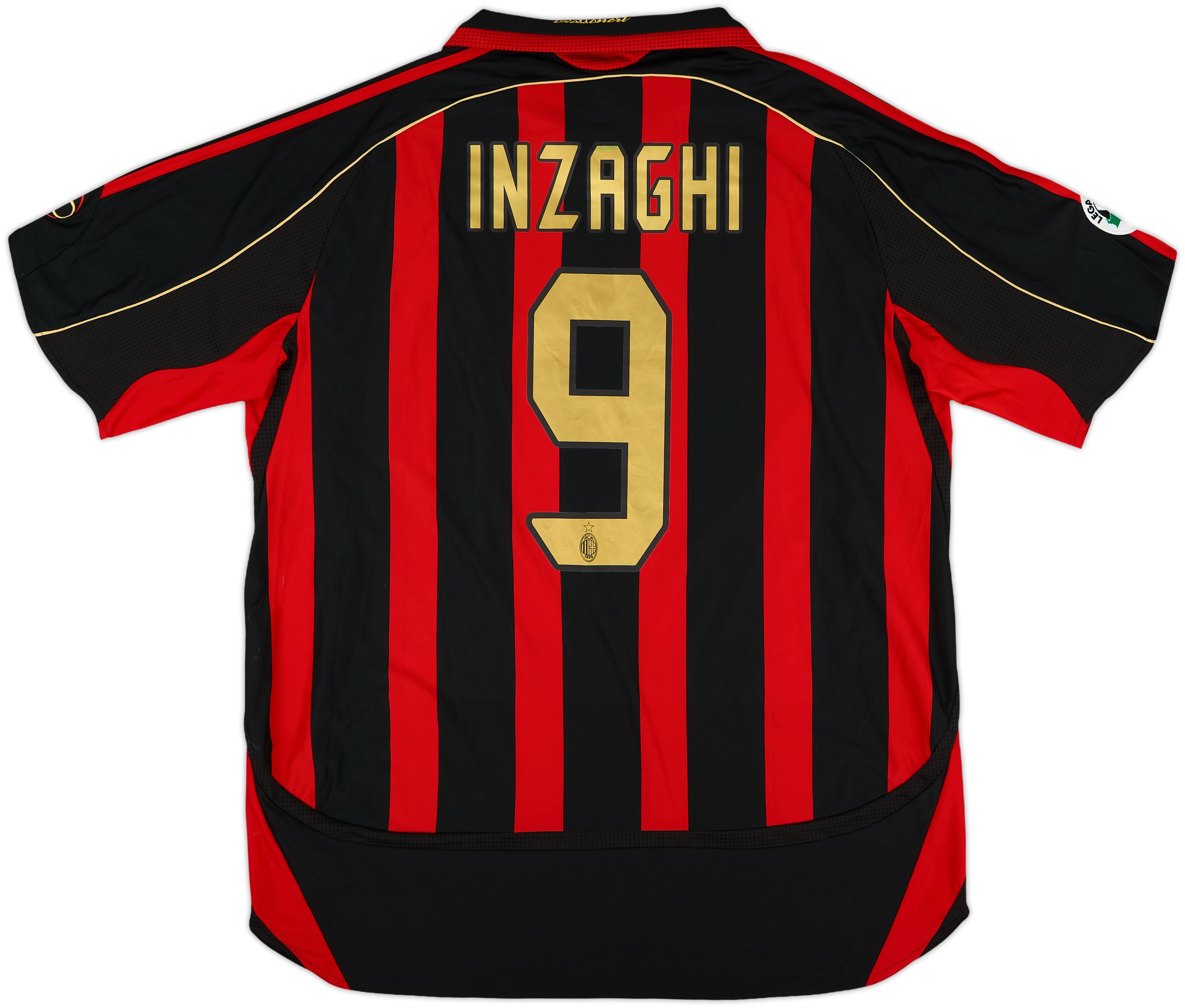 ウェア 06-07 AC Milan Game Shirt Jersey 2006-07 AC Milan Home Shirt Inzaghi #9 - 6/10 - (XL)