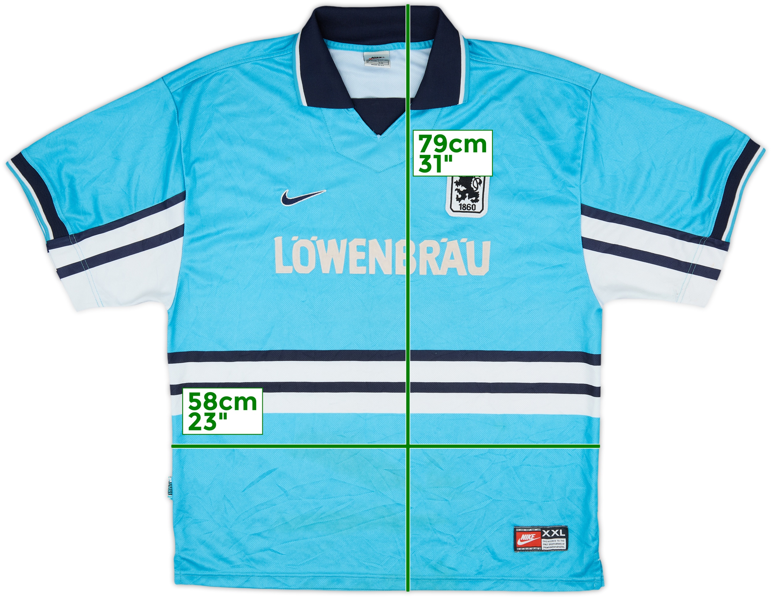 1860 Munich　96~97　ホーム　ユニフォーム　ナイキ 1996-97 1860 Munich Nike Home Shirt *As New* M | Vintage