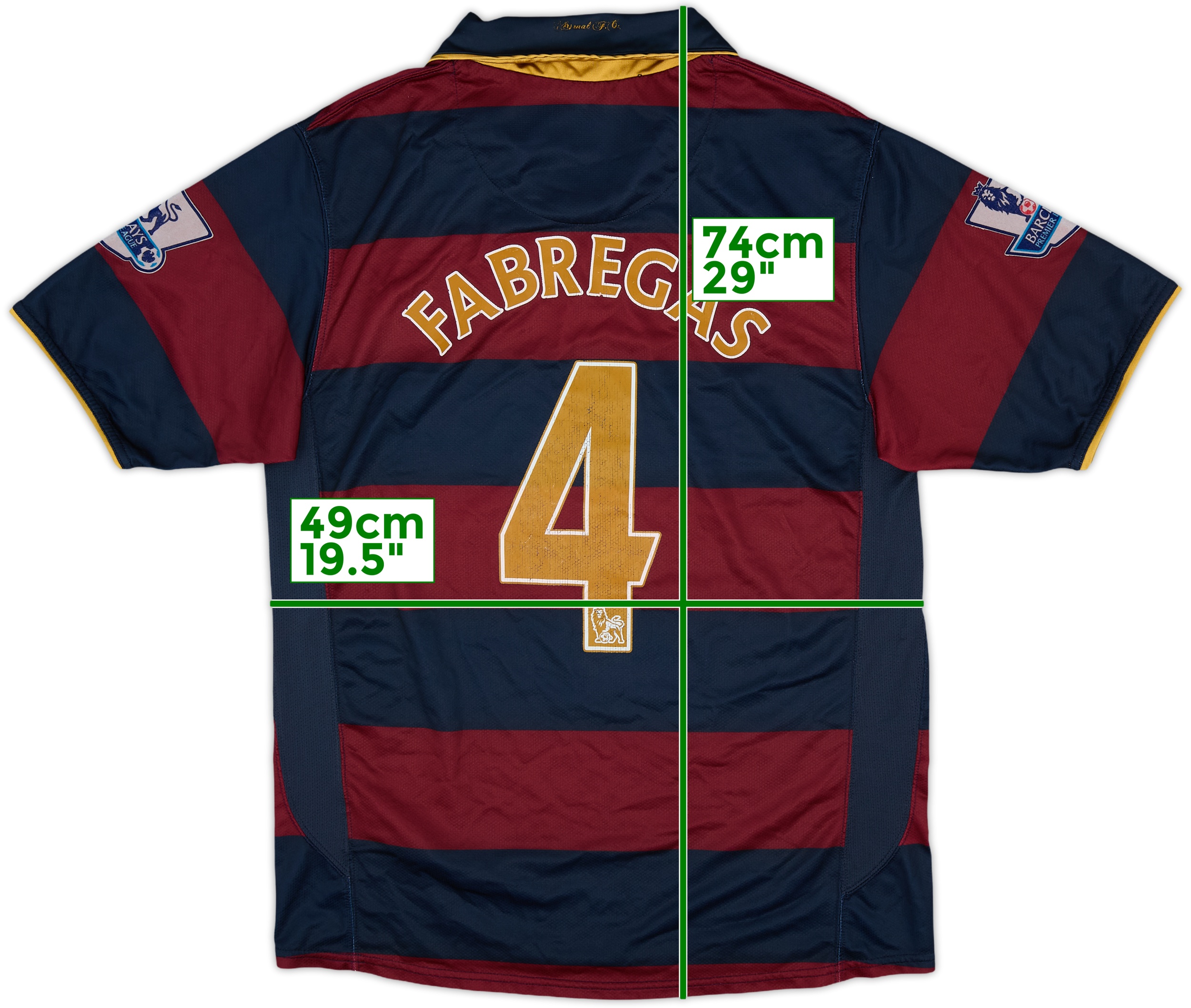 2007-08 Arsenal Third Shirt Fabregas #4 - 6/10 - (M)