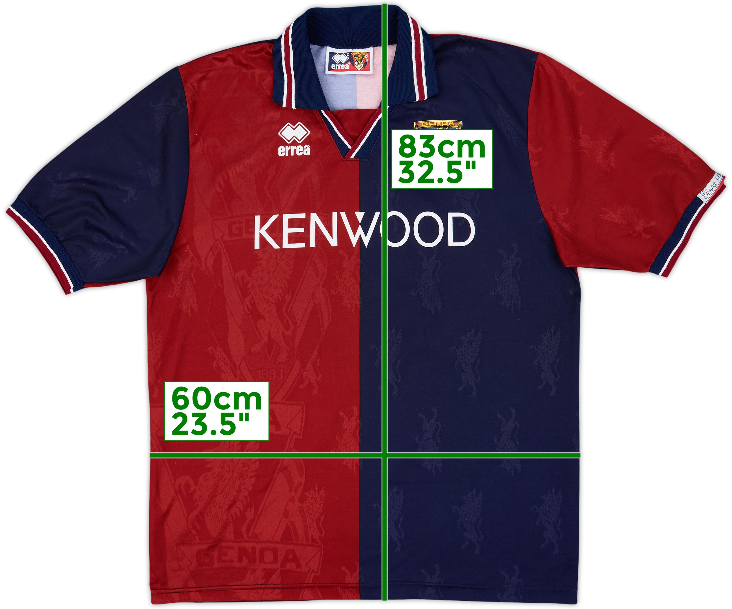 1995-96？ Genoa Home Shirt ジェノア　ホーム　シャツ　S 1995-96？ Genoa Home Shirt ジェノア ホーム シャツ S 1995-96