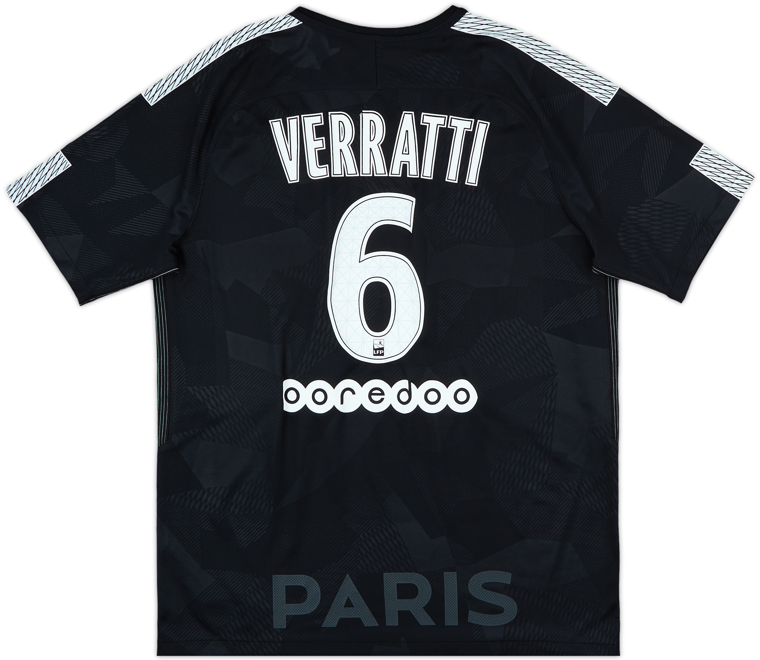 2017-18 Paris Saint-Germain Third Shirt Verratti #6 - 6/10 - (L)