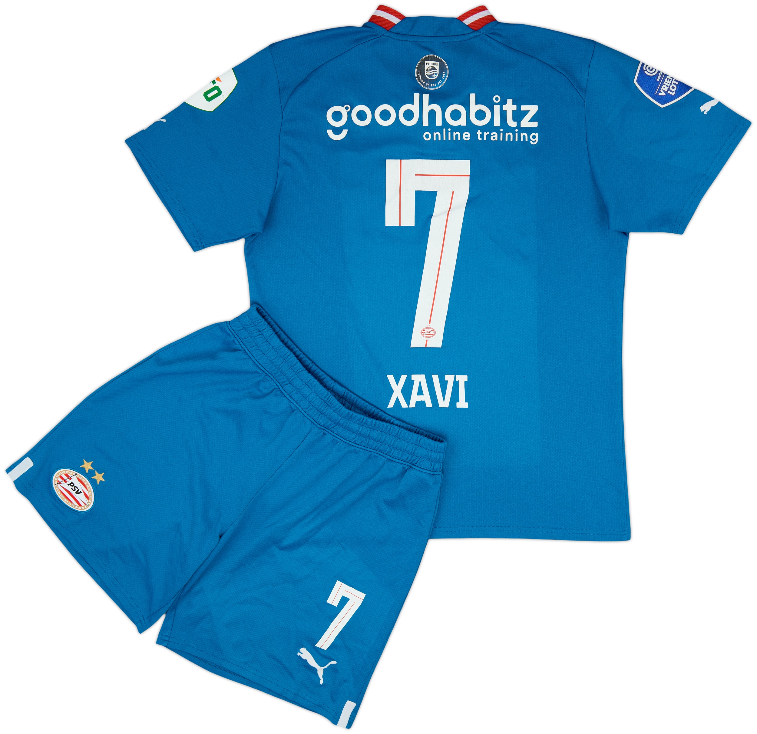 【正規品】PSV Eindhoven Zahavi/ユニフォーム 2022-23 PSV Third Shirt & Shorts Xavi #7 - 7/10 - (M)