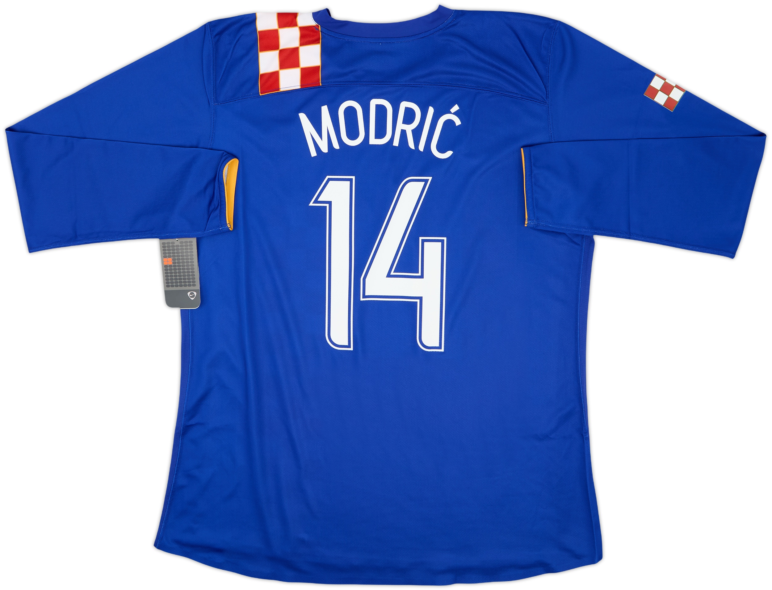 2006-08 Croatia Player Issue Away L/S Shirt Modric #14 (XXL)