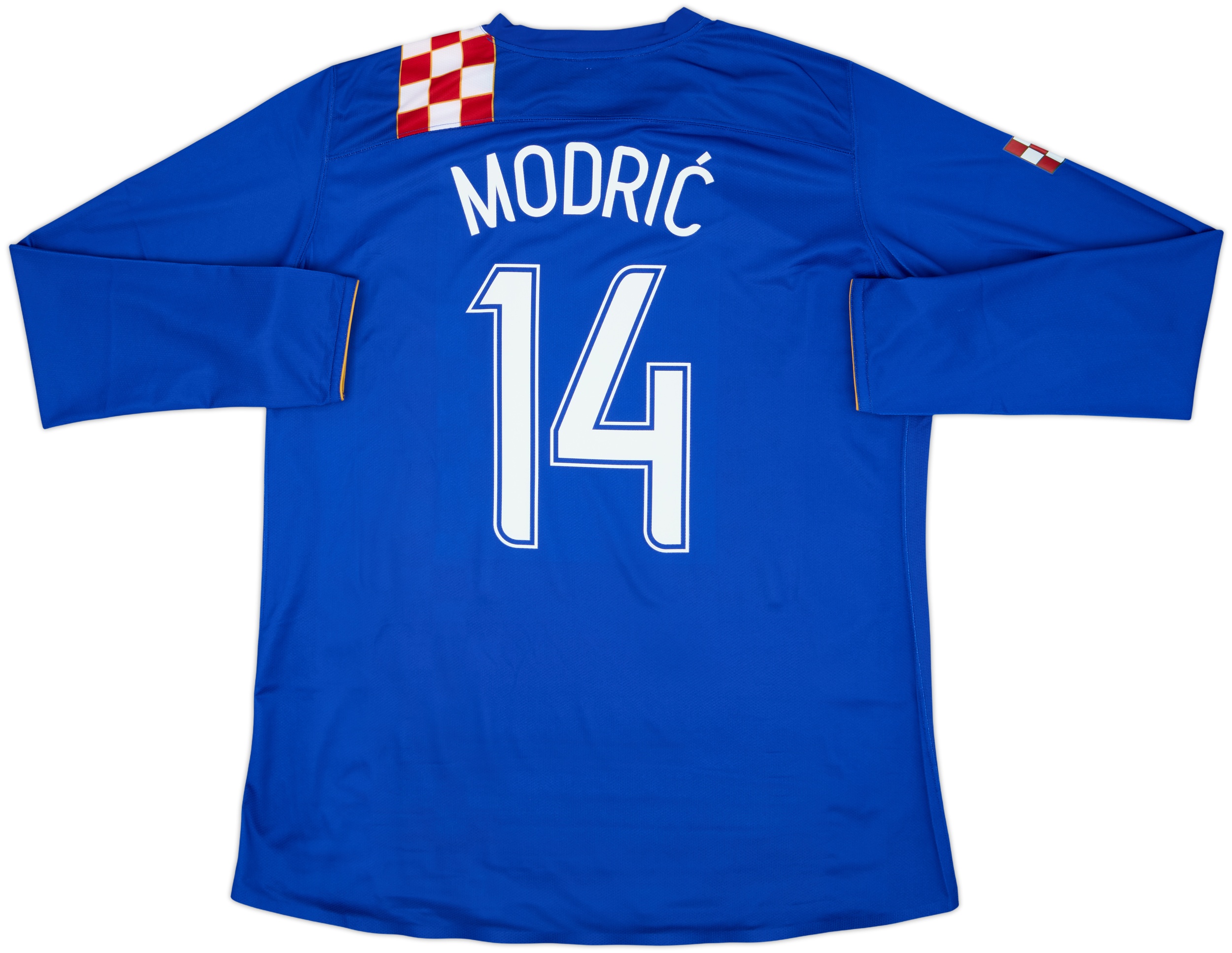 2006-08 Croatia Player Issue Away L/S Shirt Modric #14 - 8/10 - (XXL)