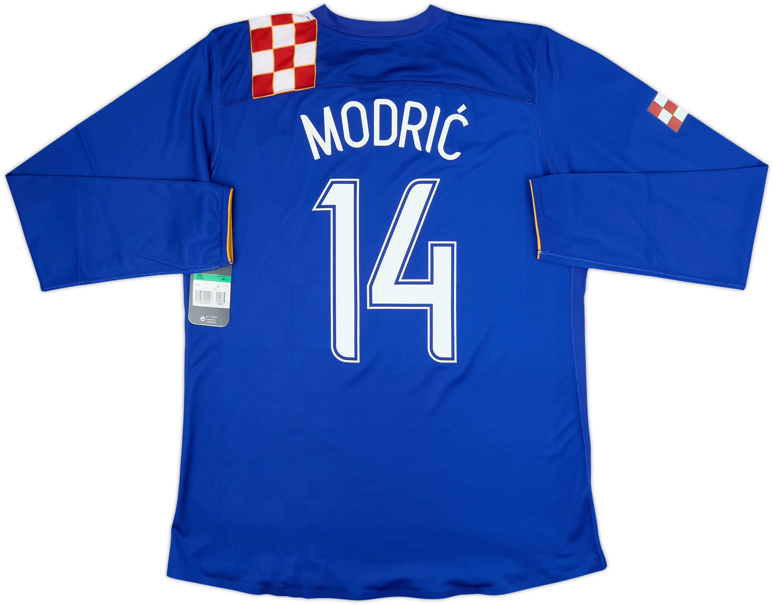2006-08 Croatia Player Issue Away L/S Shirt Modric #14 (XL)