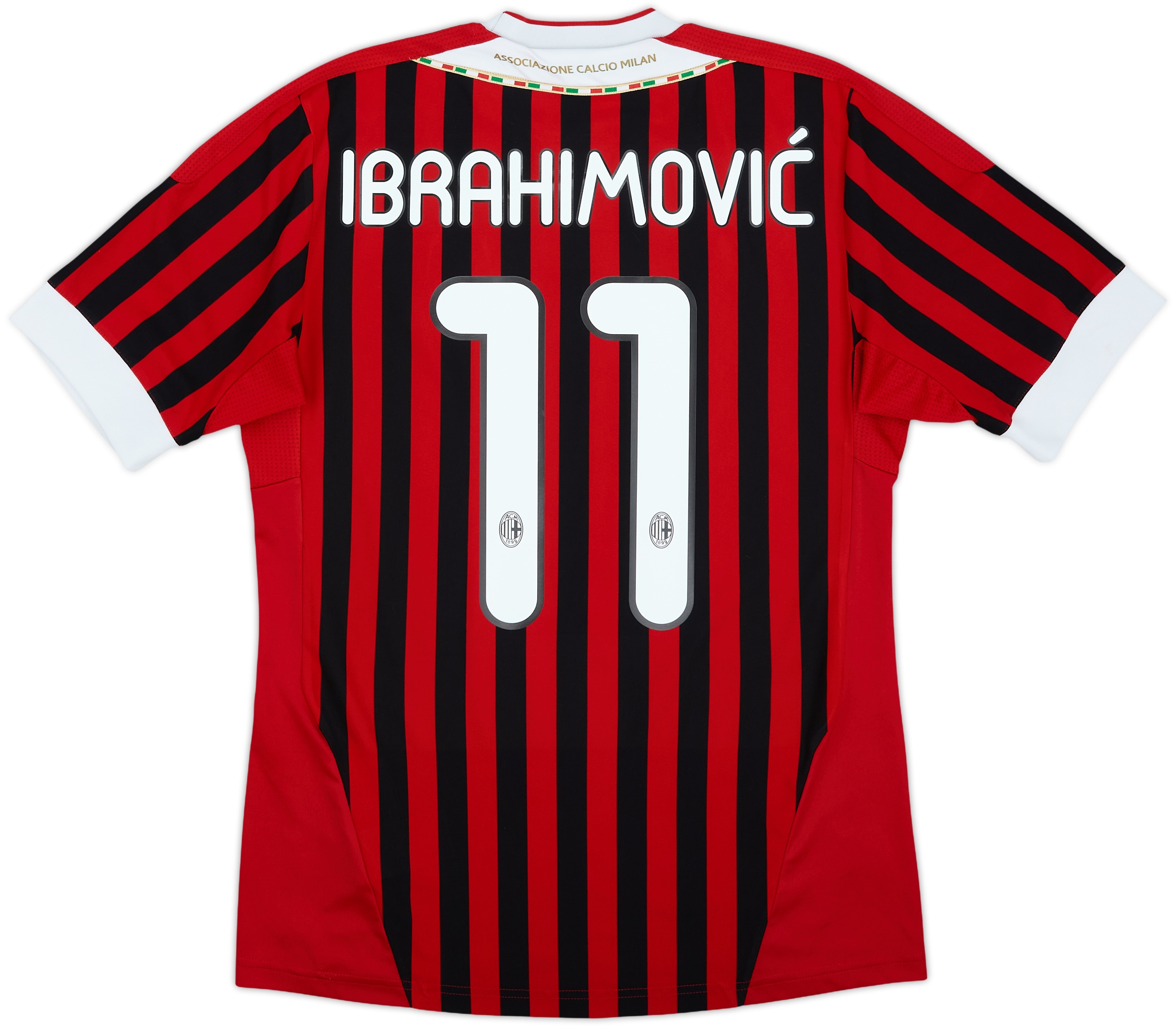2011-12 AC Milan Home Shirt Ibrahimovic #11 - 10/10 - (S)