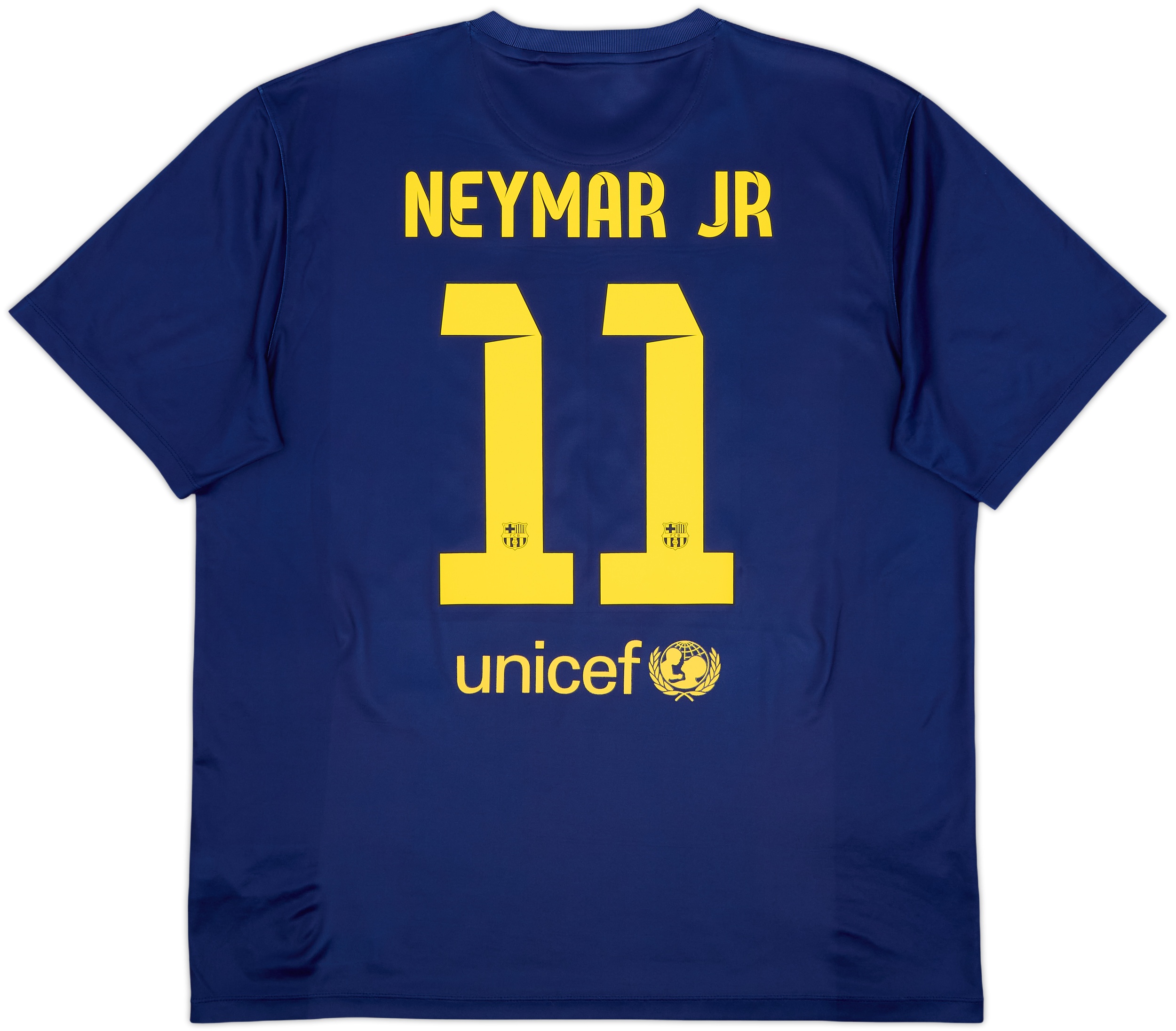 FC Barcelona NEYMAR JR 11番シャツ 2014-15 Barcelona Basic Home Shirt Neymar Jr #11 - 10/10 - (XL)