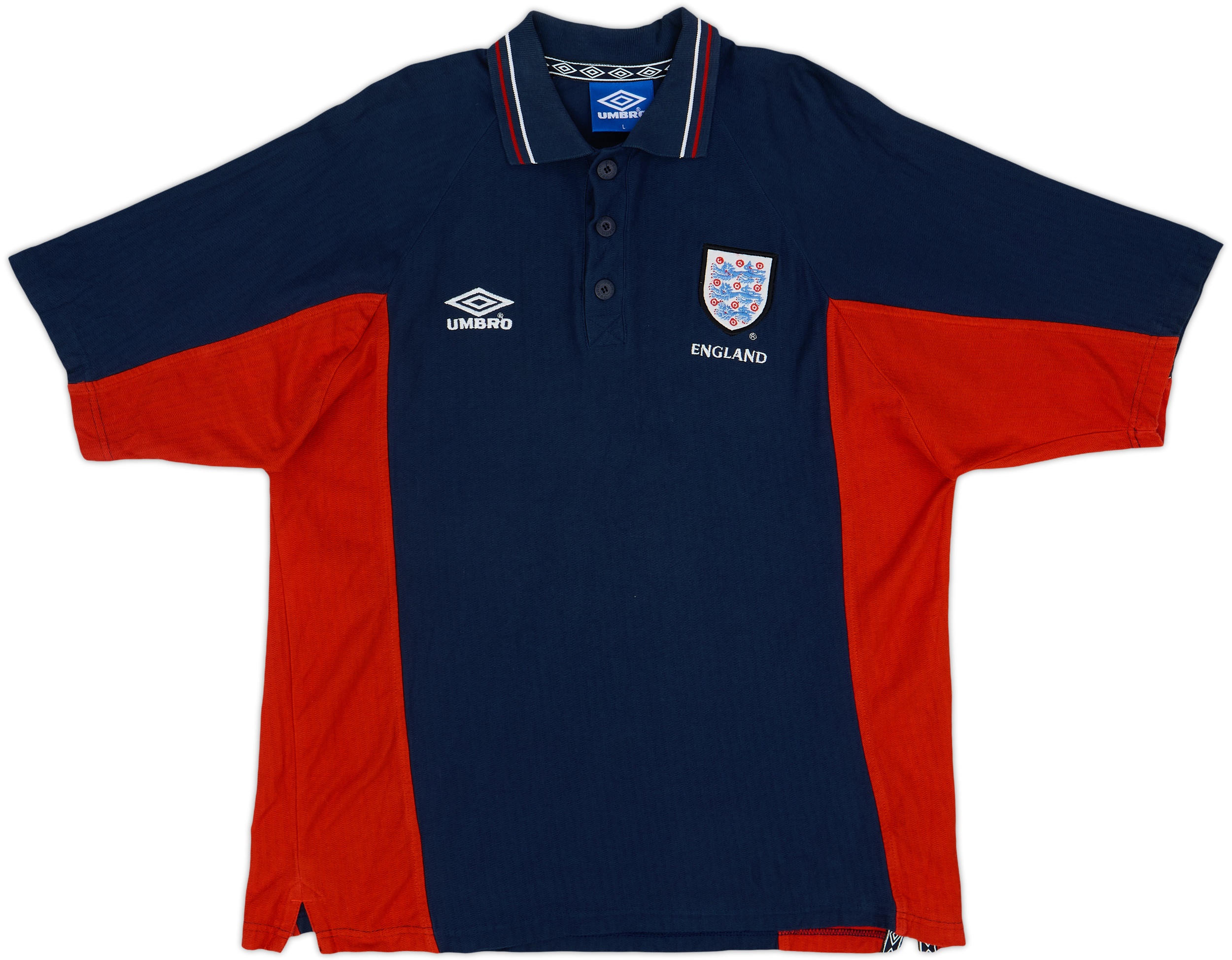 ウェア 00s UMBRO ENGLAND Polo Shirt Descente UK 1998-00 England Umbro Polo Shirt - 9/10 - (L)