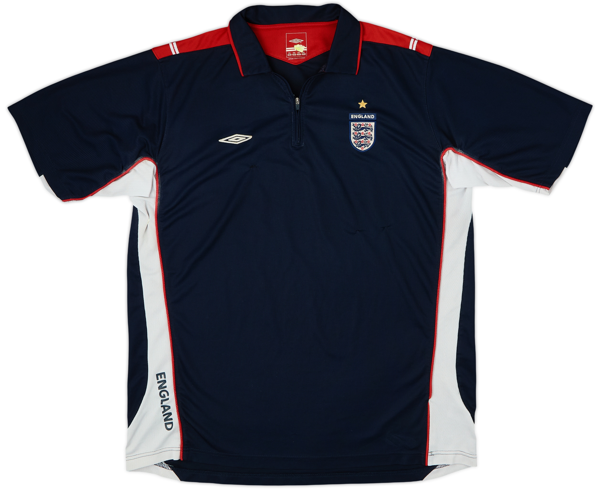 2004-05 England Umbro 1/4 Zip Polo Shirt - 5/10 - (XXL)