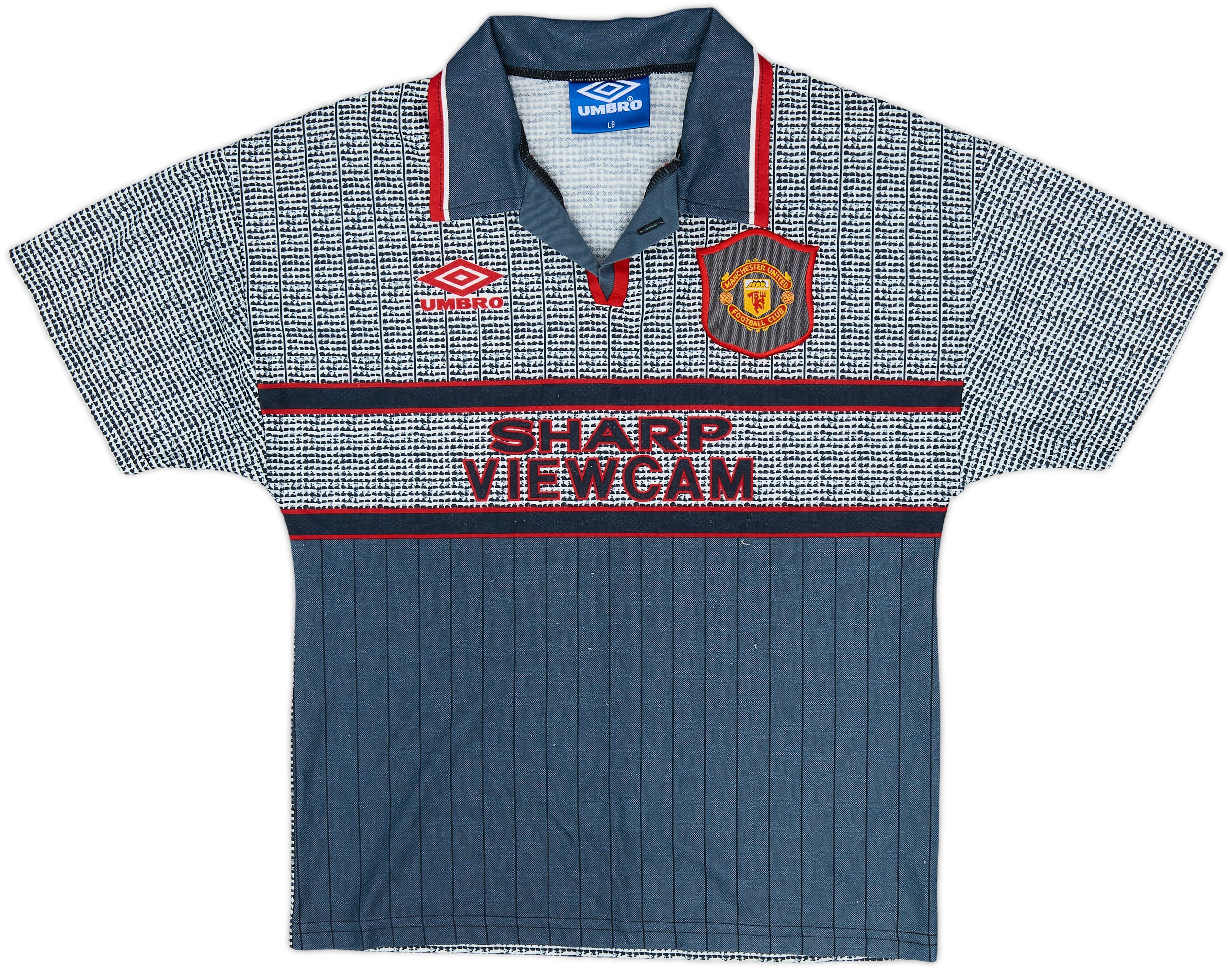 1995-96 Manchester United Away Full Kit - 7/10 - (L.Boys)