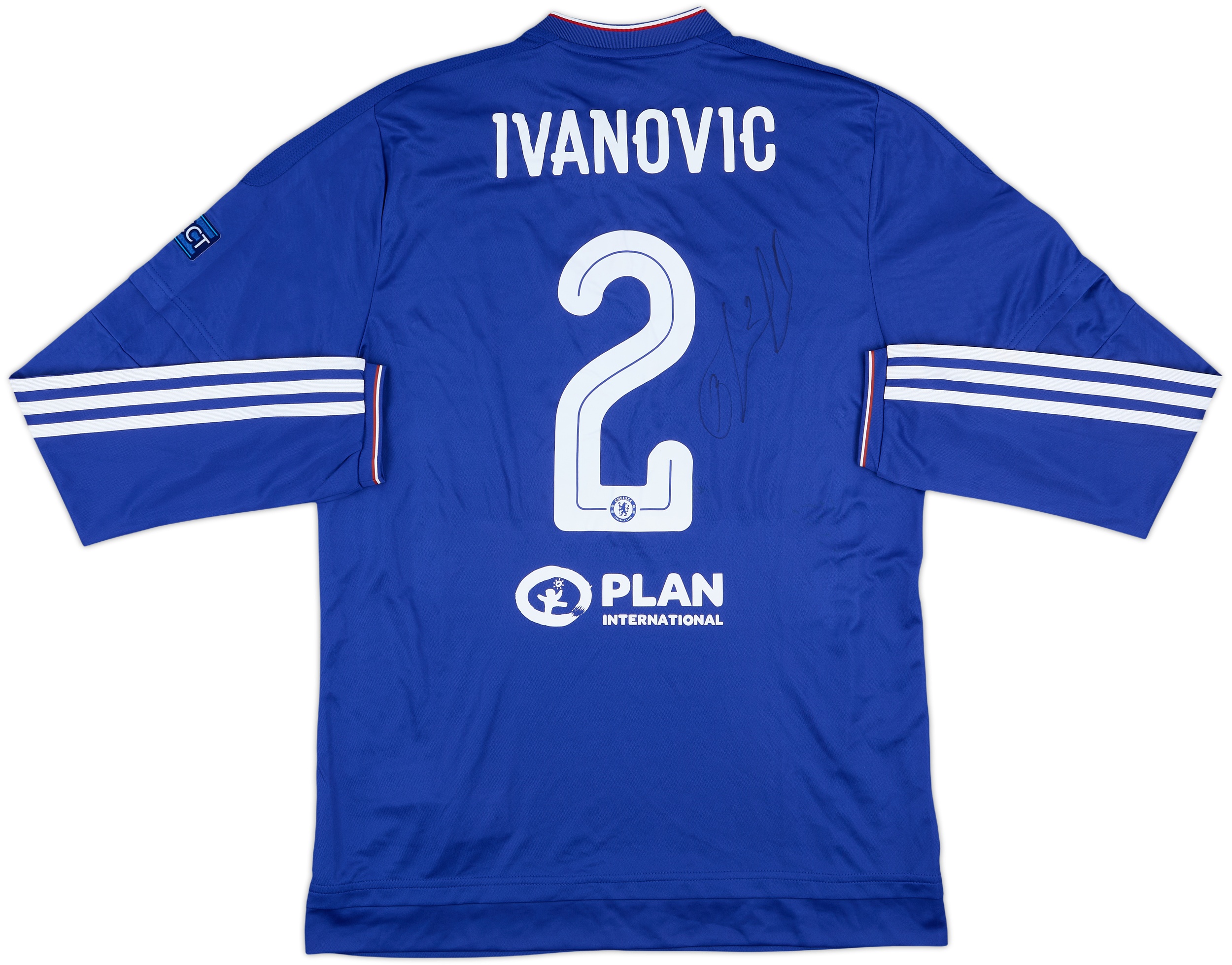 ウェア Chelsea FC Ivanovic Jersey 2015-16 Chelsea Player Issue Signed Champions League Home L/S