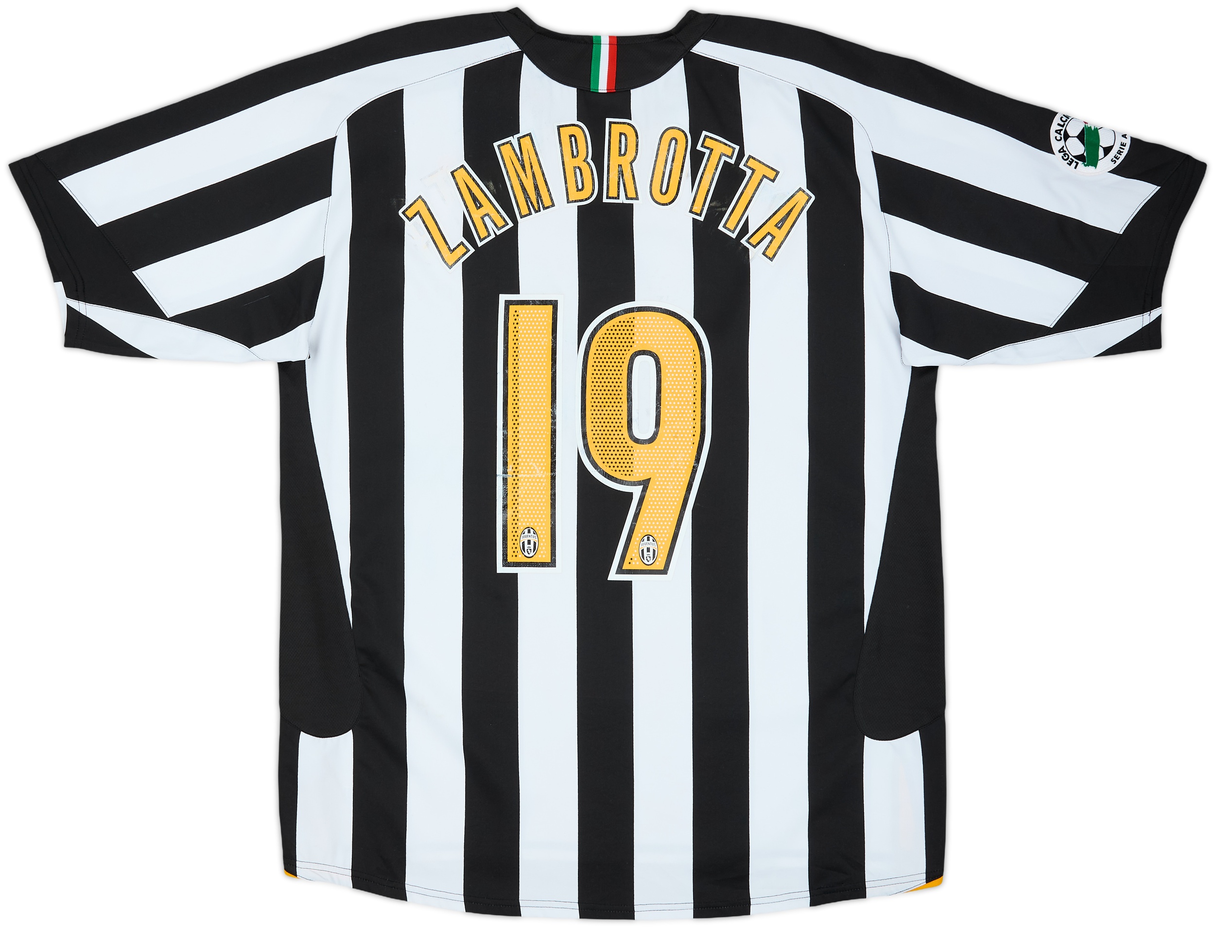 2005-06 Juventus Home Shirt Zambrotta #19 - 4/10 - (XL)