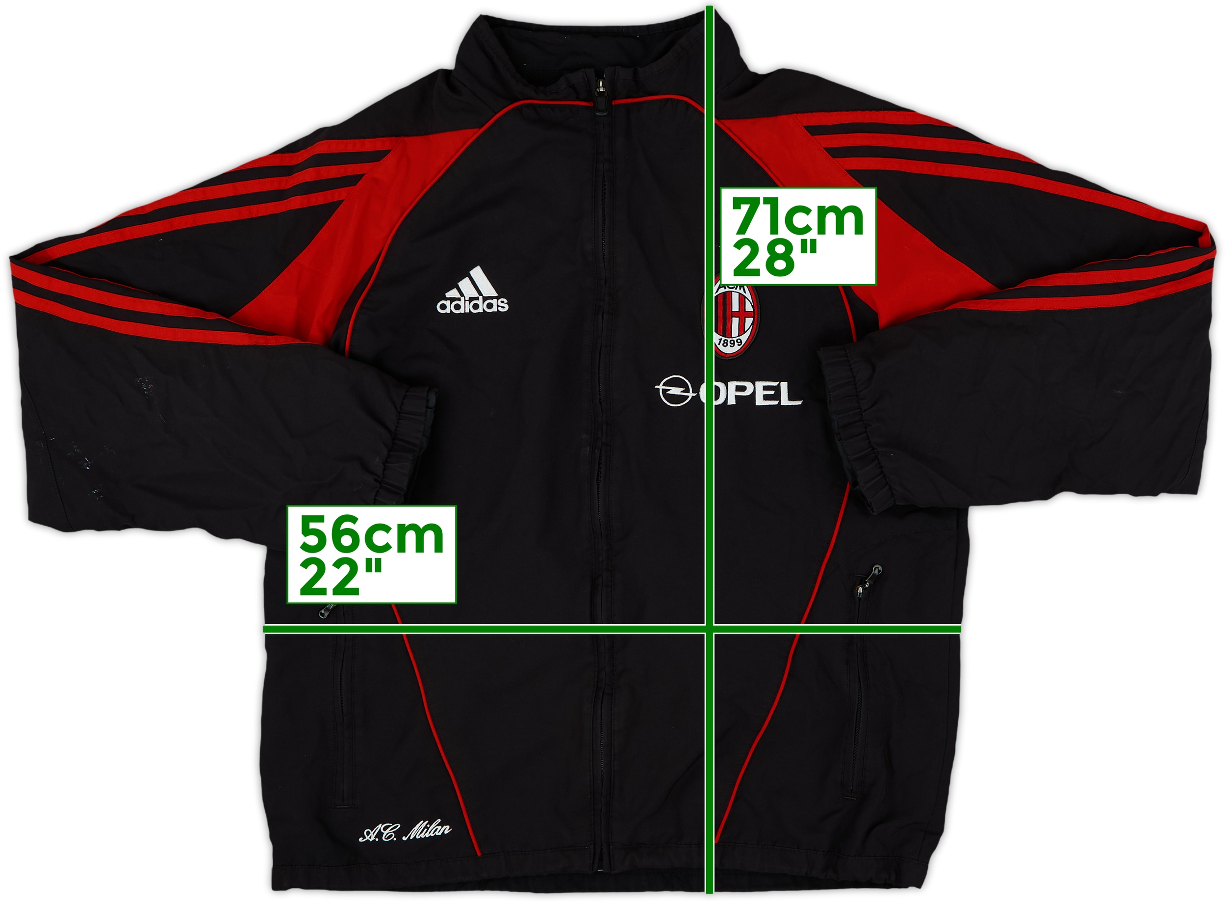 2007-08 AC Milan adidas Track Jacket - 6/10 - (XL)