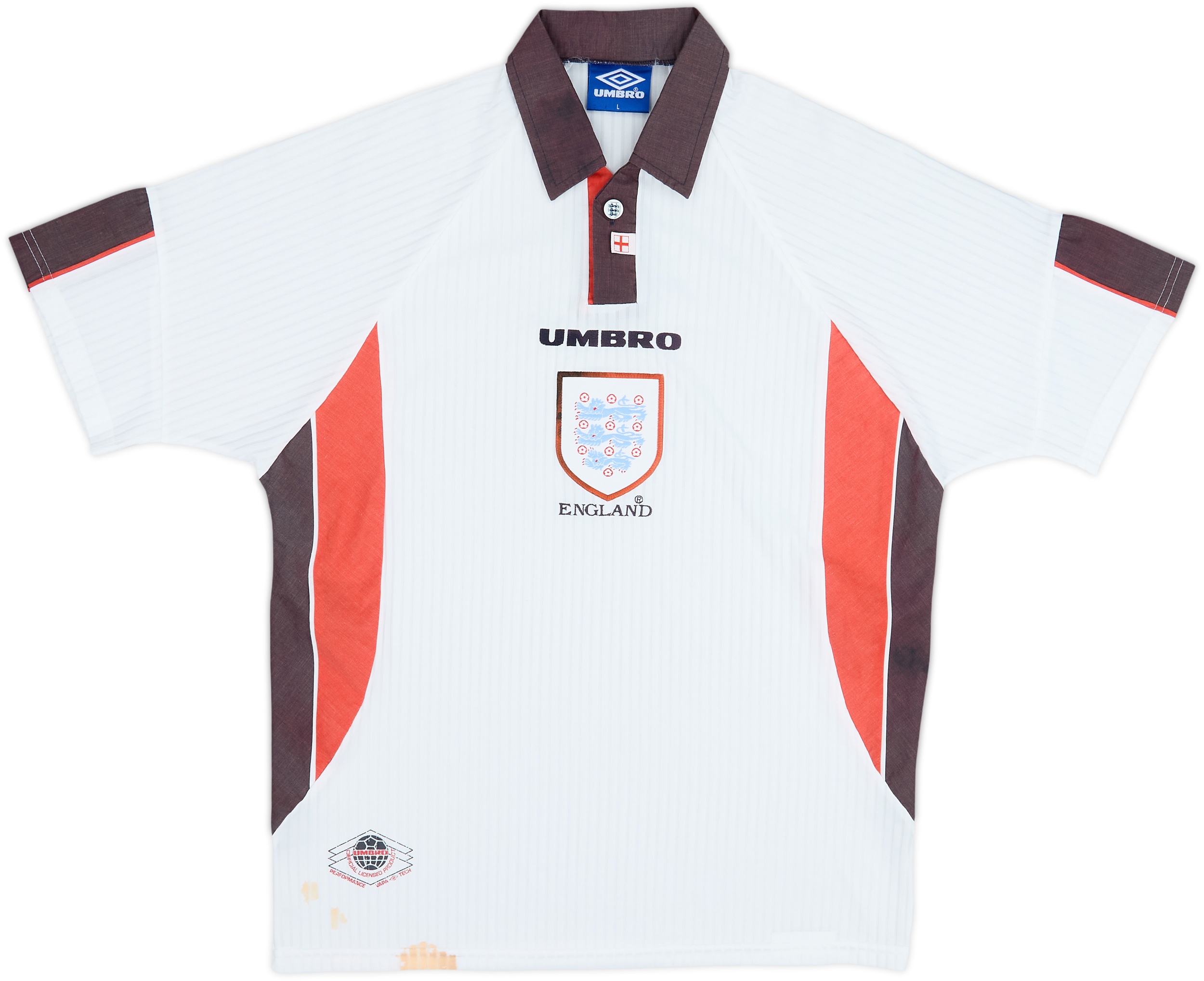 1997-99 England Home Shirt - 4/10 - (L)