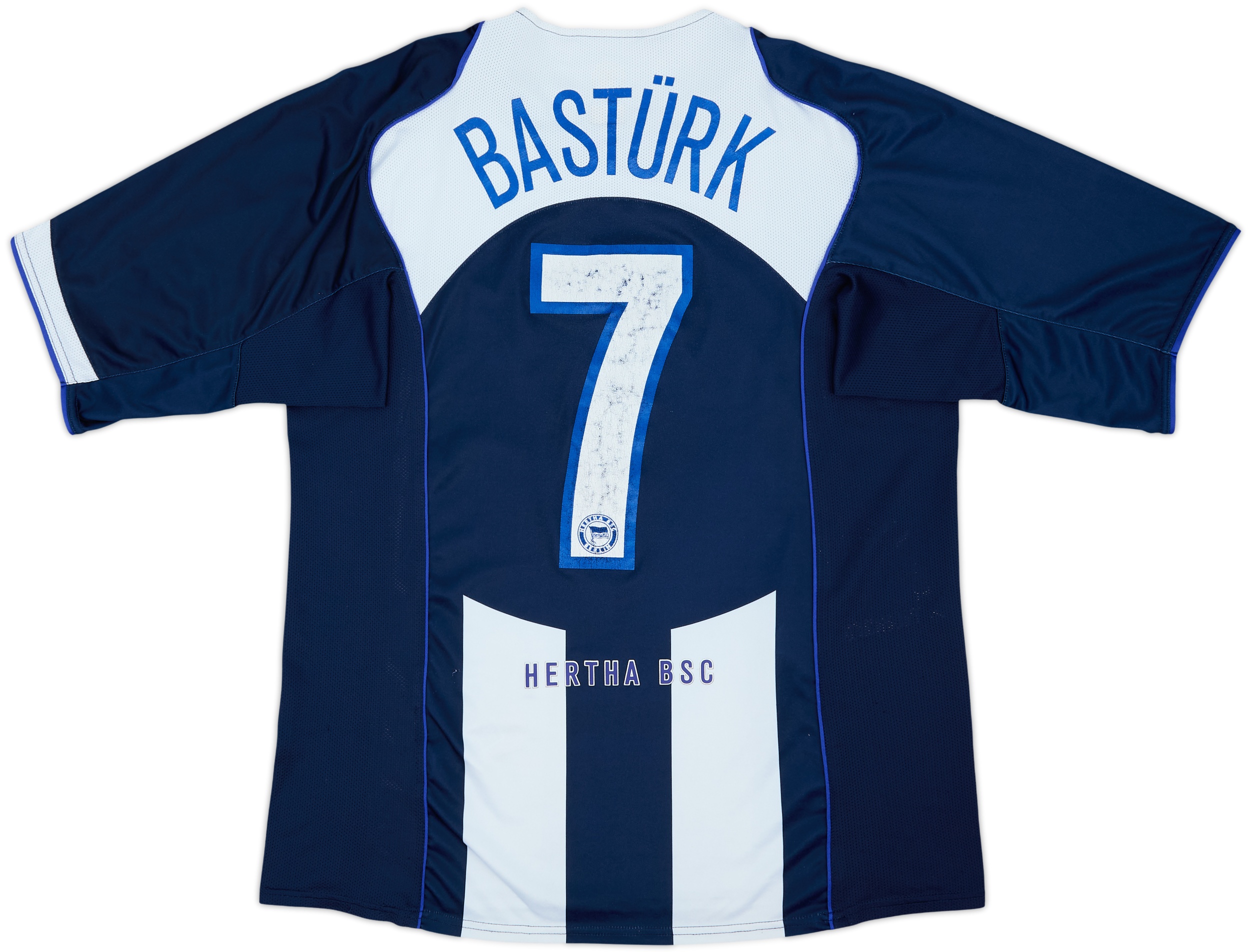2004-05 Hertha Berlin Home Shirt Basturk #7 - 6/10 - (M)