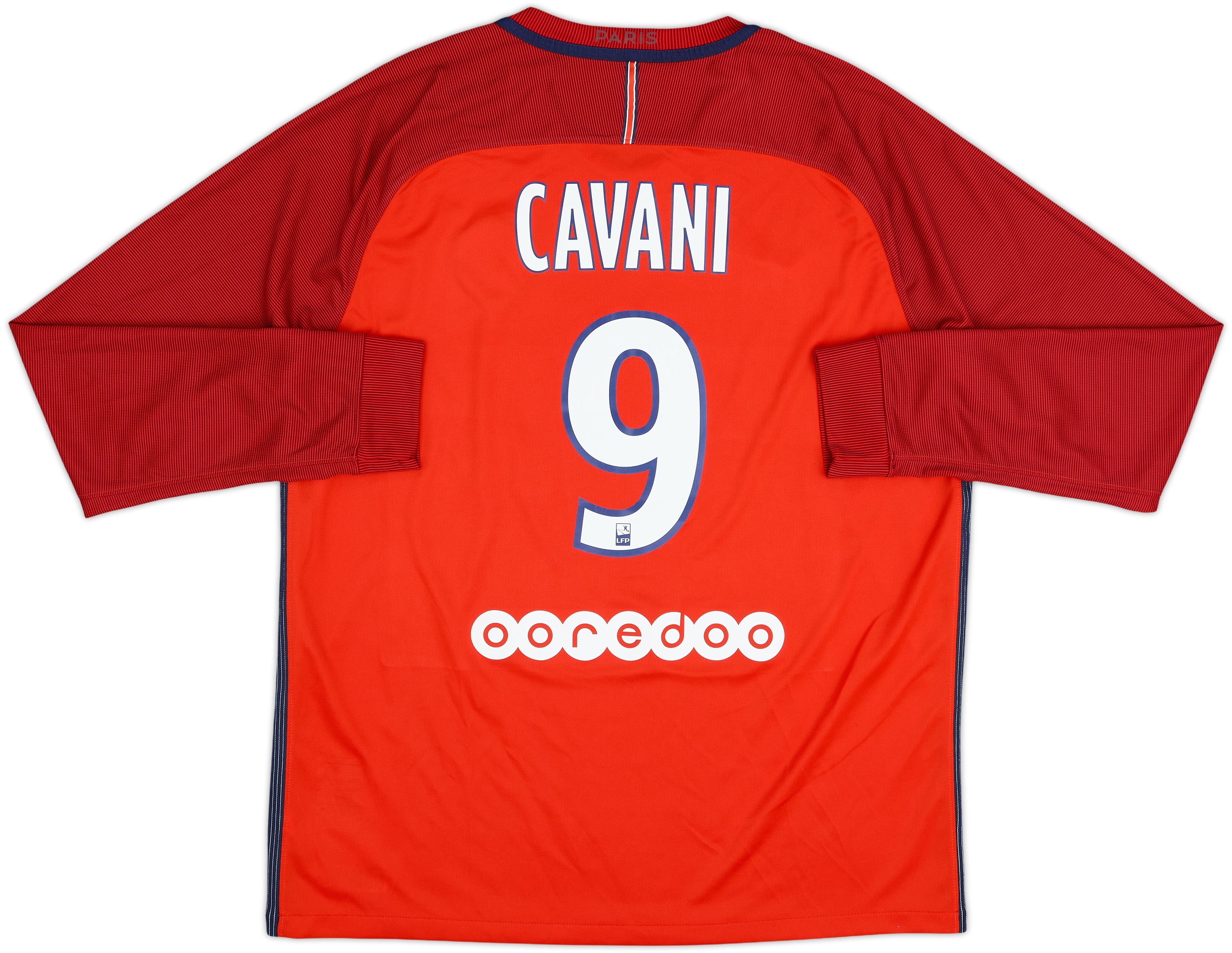2016-17 Paris Saint-Germain Away L/S Shirt Cavani #9 - 10/10 - (XL)