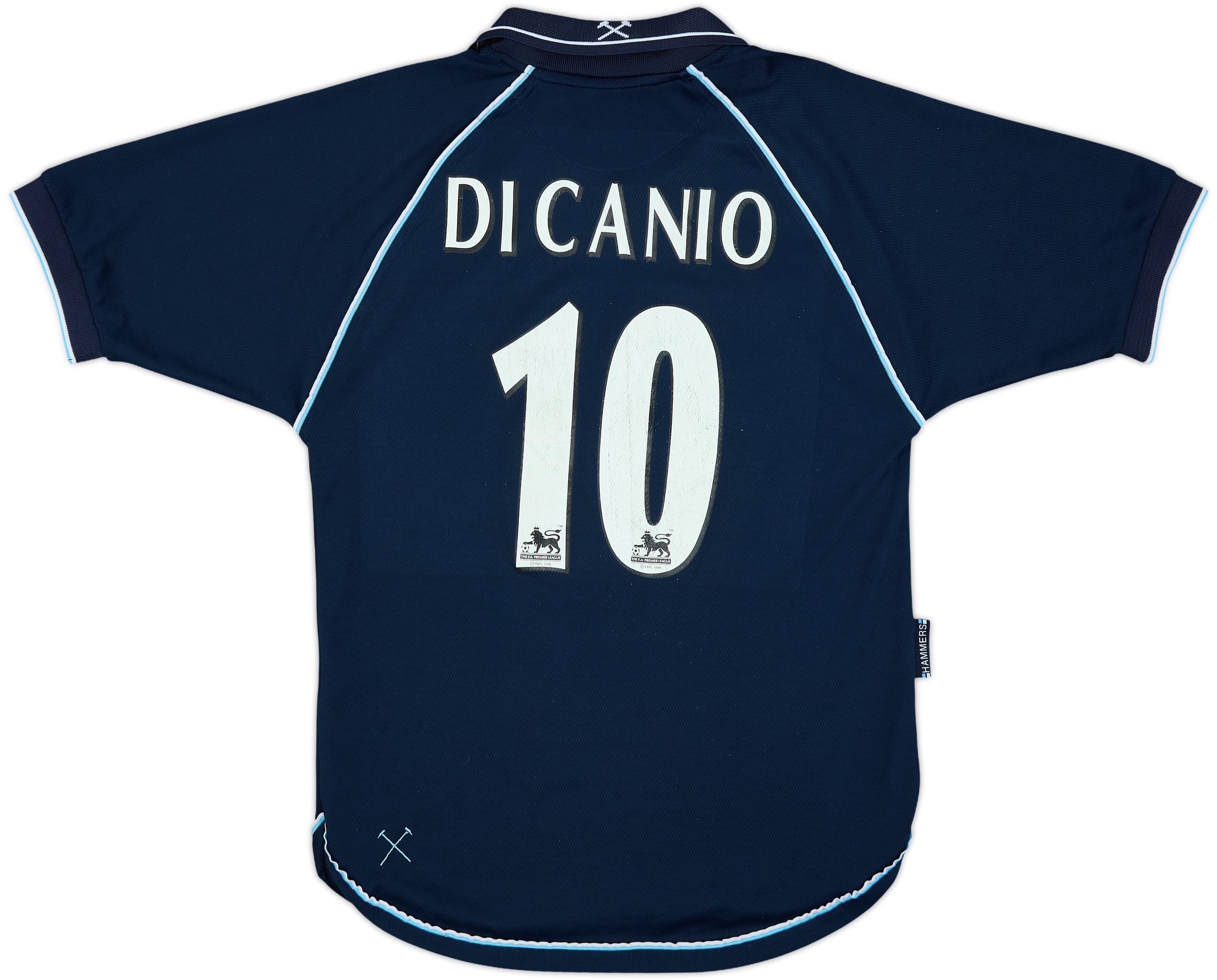 FILA WEST HAM UNITED ジャージ DI CANIO 10 L 2001/03 DI CANIO #10 West Ham Vintage FILA Away Football