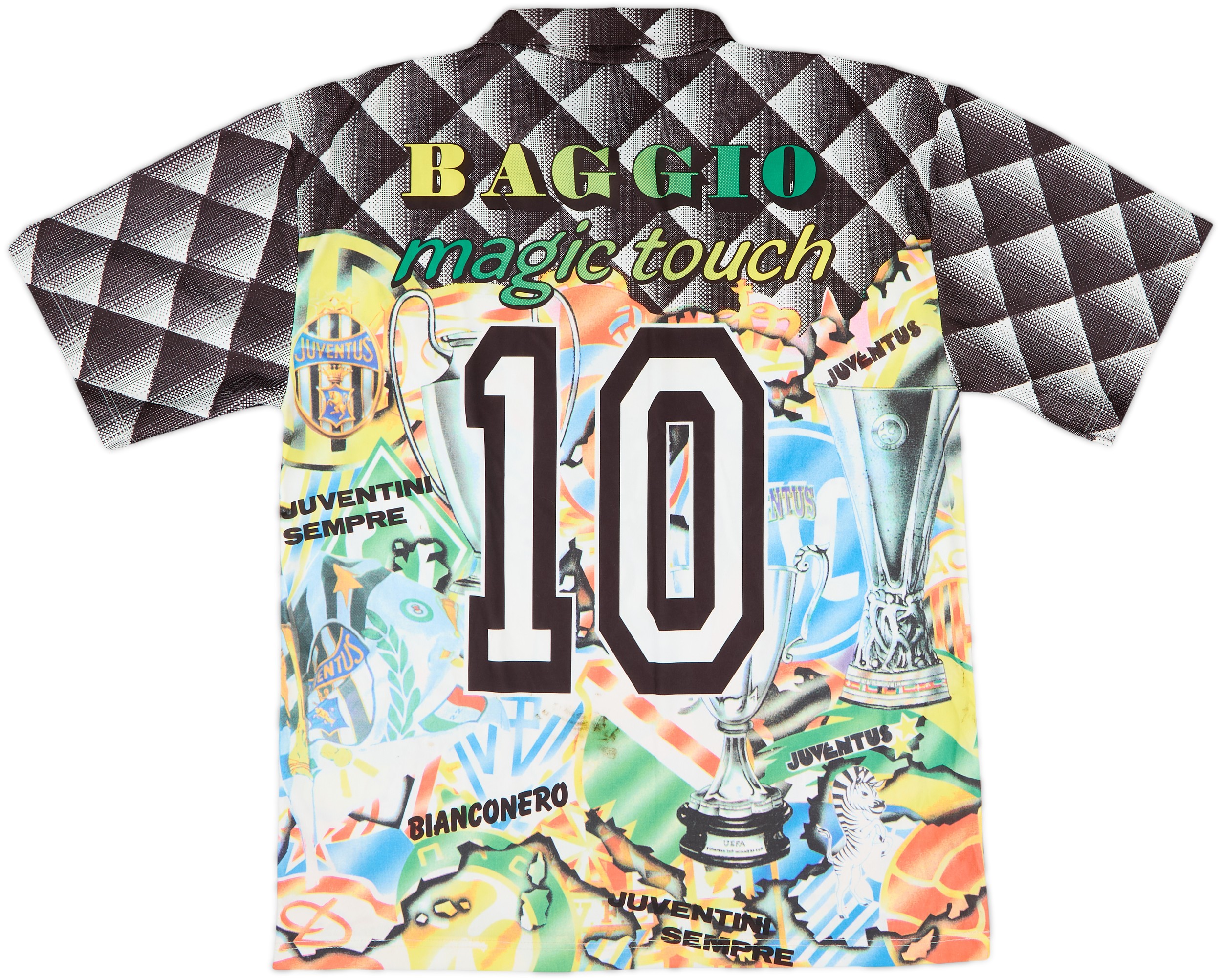 1992-94 Juventus Graphic Shirt Baggio #10 - 10/10 - (XL)