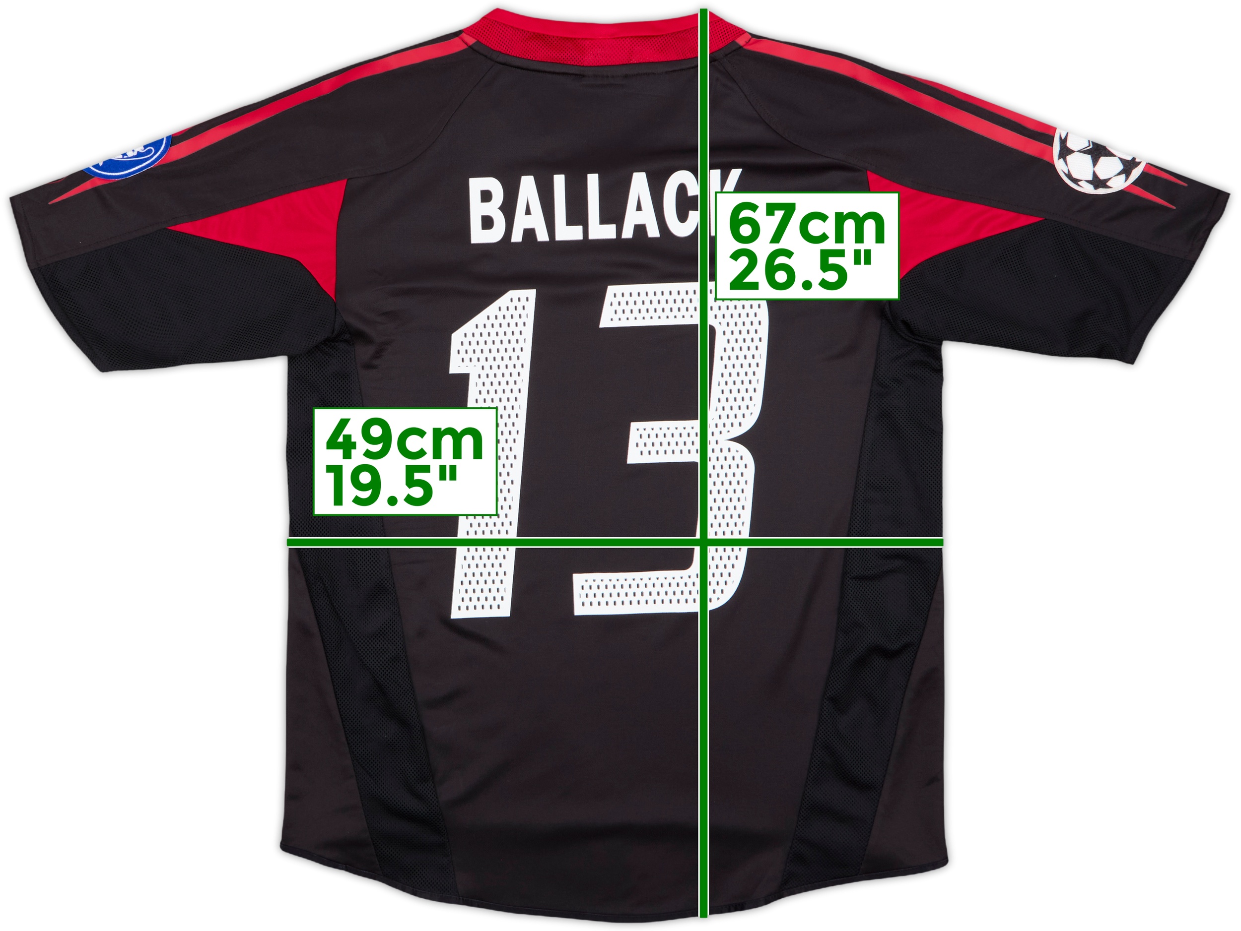 03-04Bayern Munchen長袖ユニBALLACK13番　XXS相当 03-04Bayern Munchen長袖ユニBALLACK13番 XXS相当