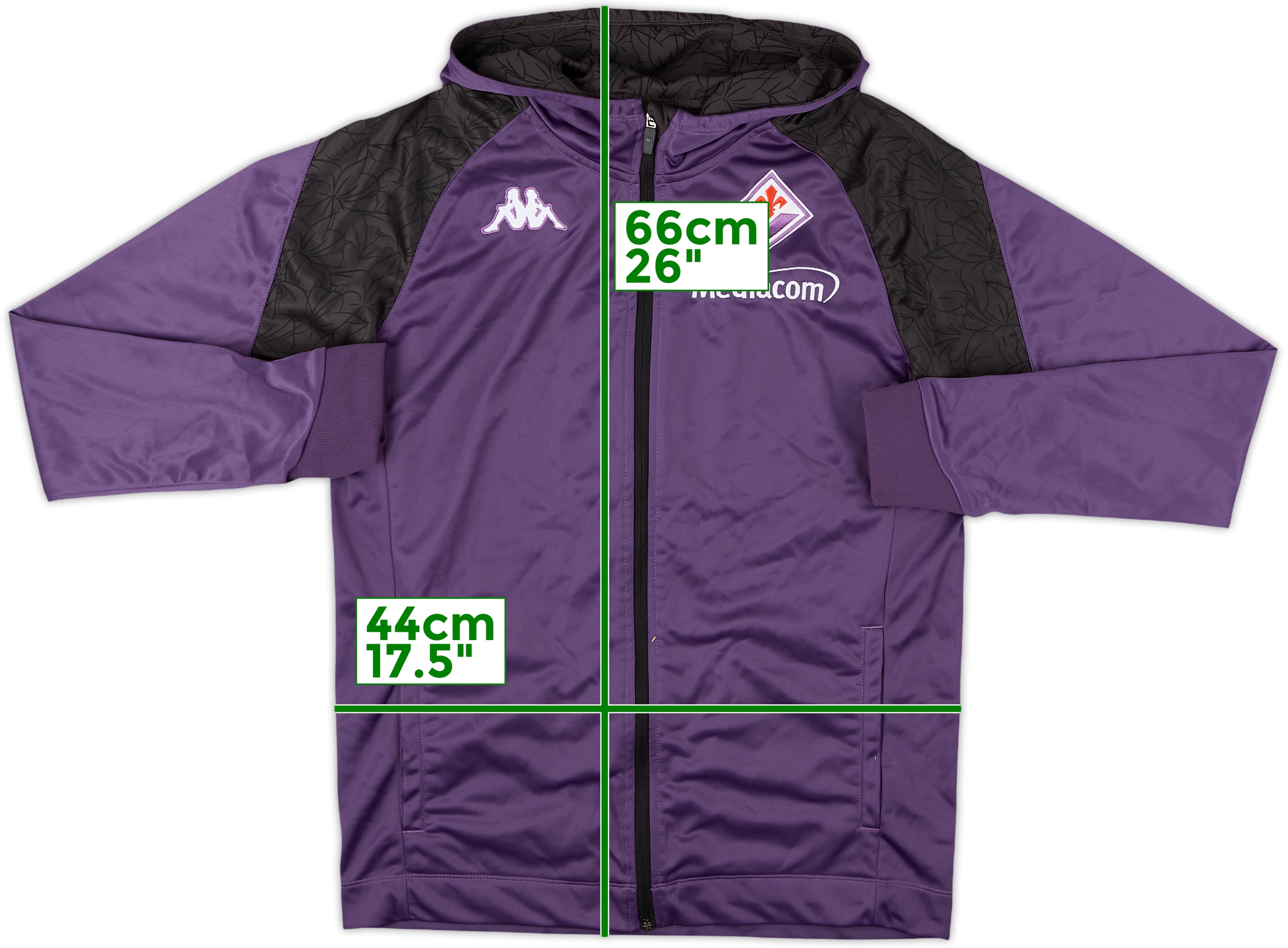 2023-24 Fiorentina Kappa Hooded Track Jacket - 8/10 - (M)