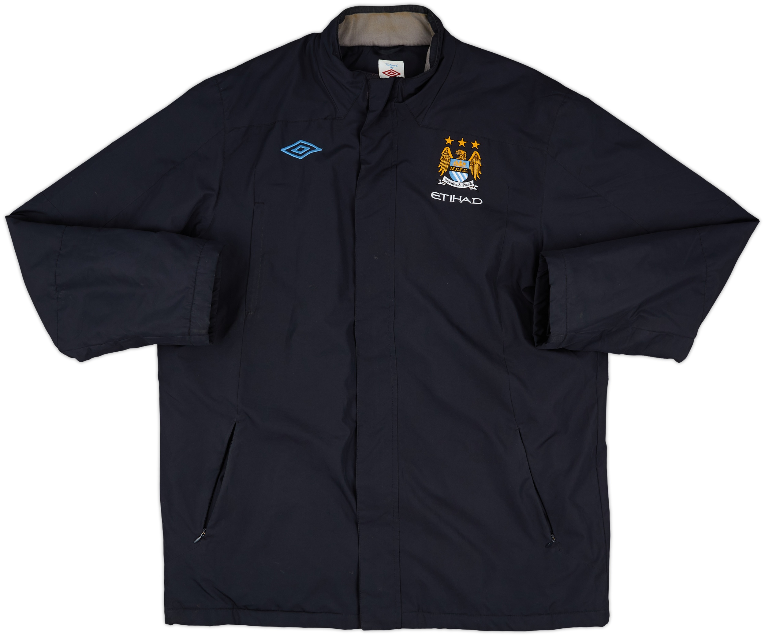 2010-11 Manchester City Umbro Padded Bench Coat - 9/10 - (XL)