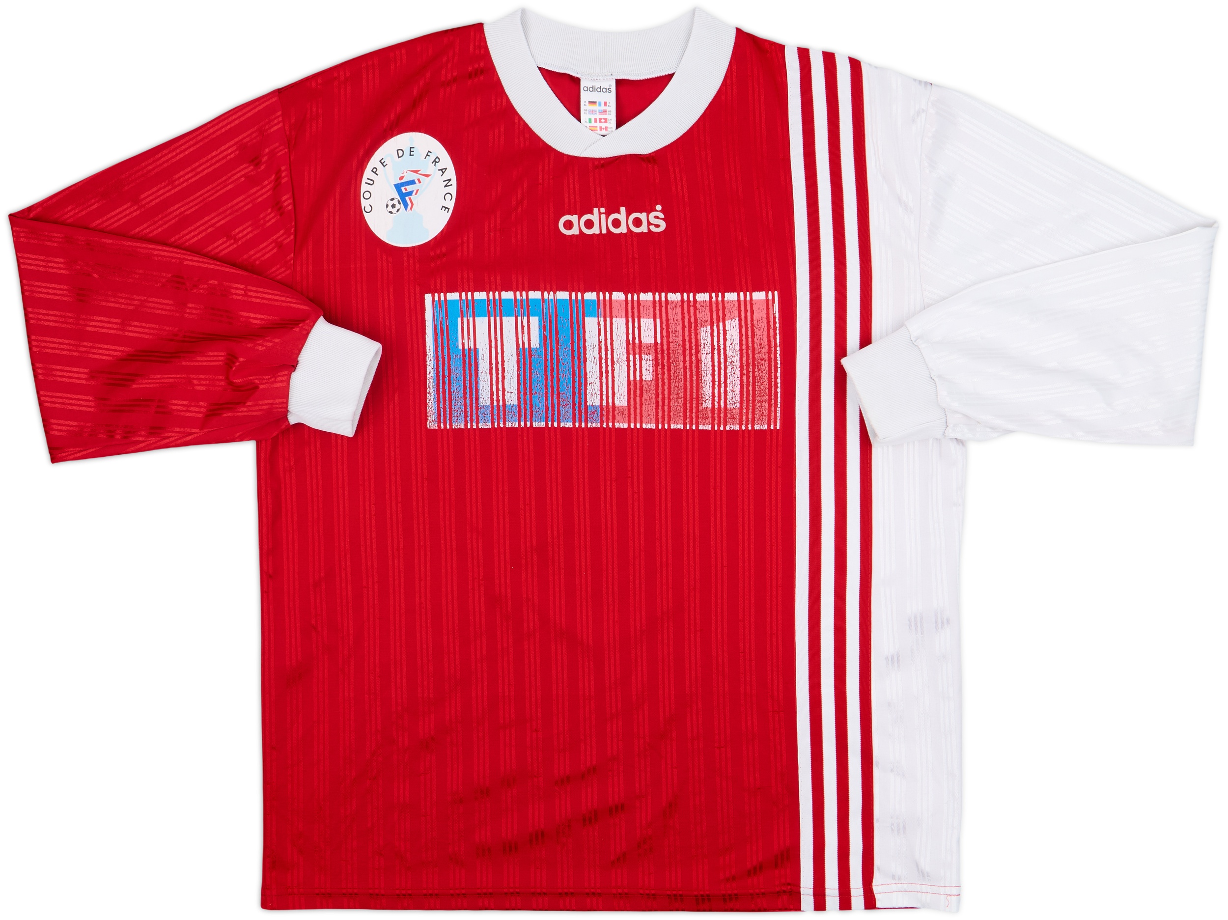 1990年プロボウルユニフォーム 1990s Coupe de France Home L/S Shirt #5 - 5/10 - (XL)