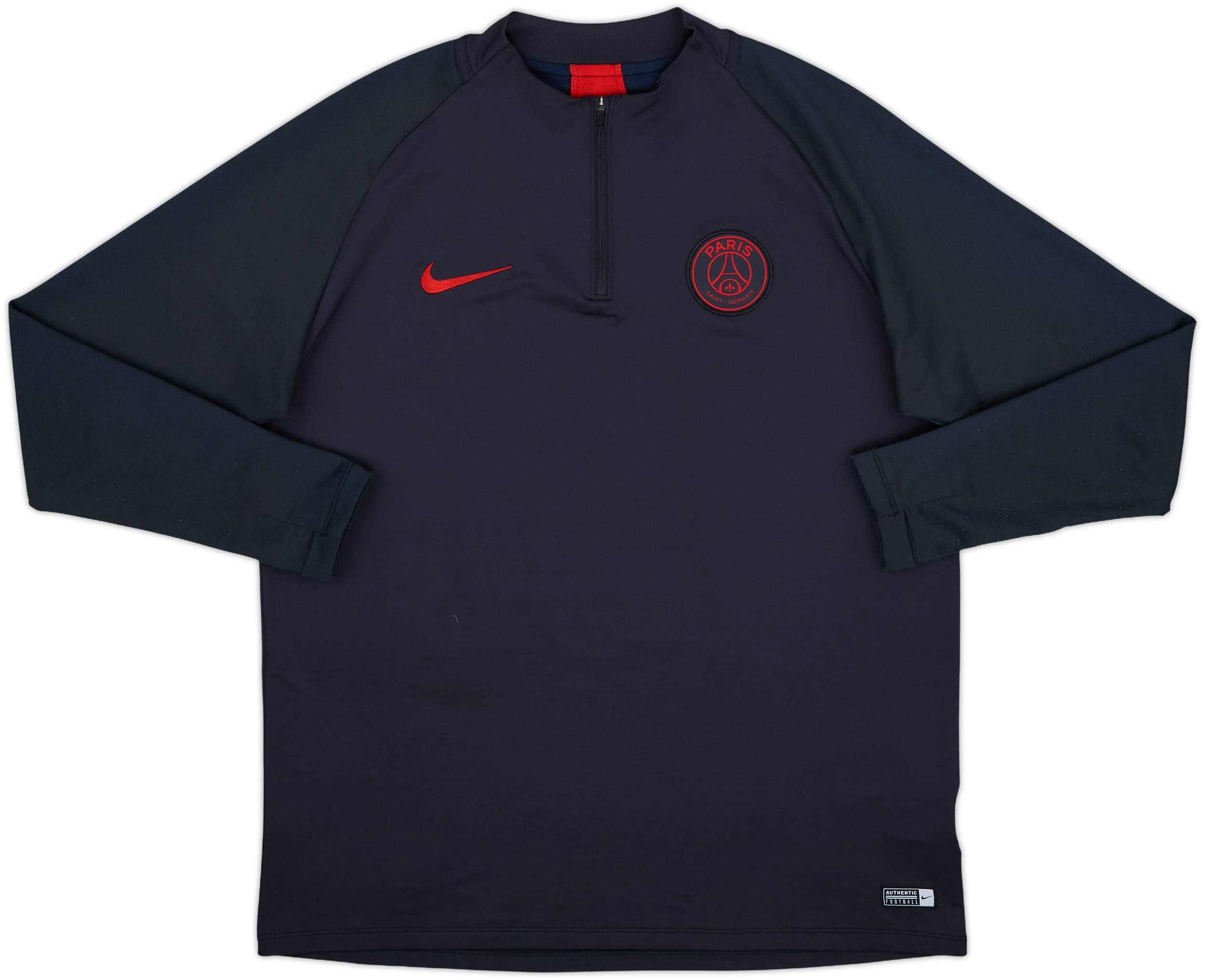 2019-20 Paris Saint-Germain Nike 1/4 Zip Drill Top - 10/10 - (XL)