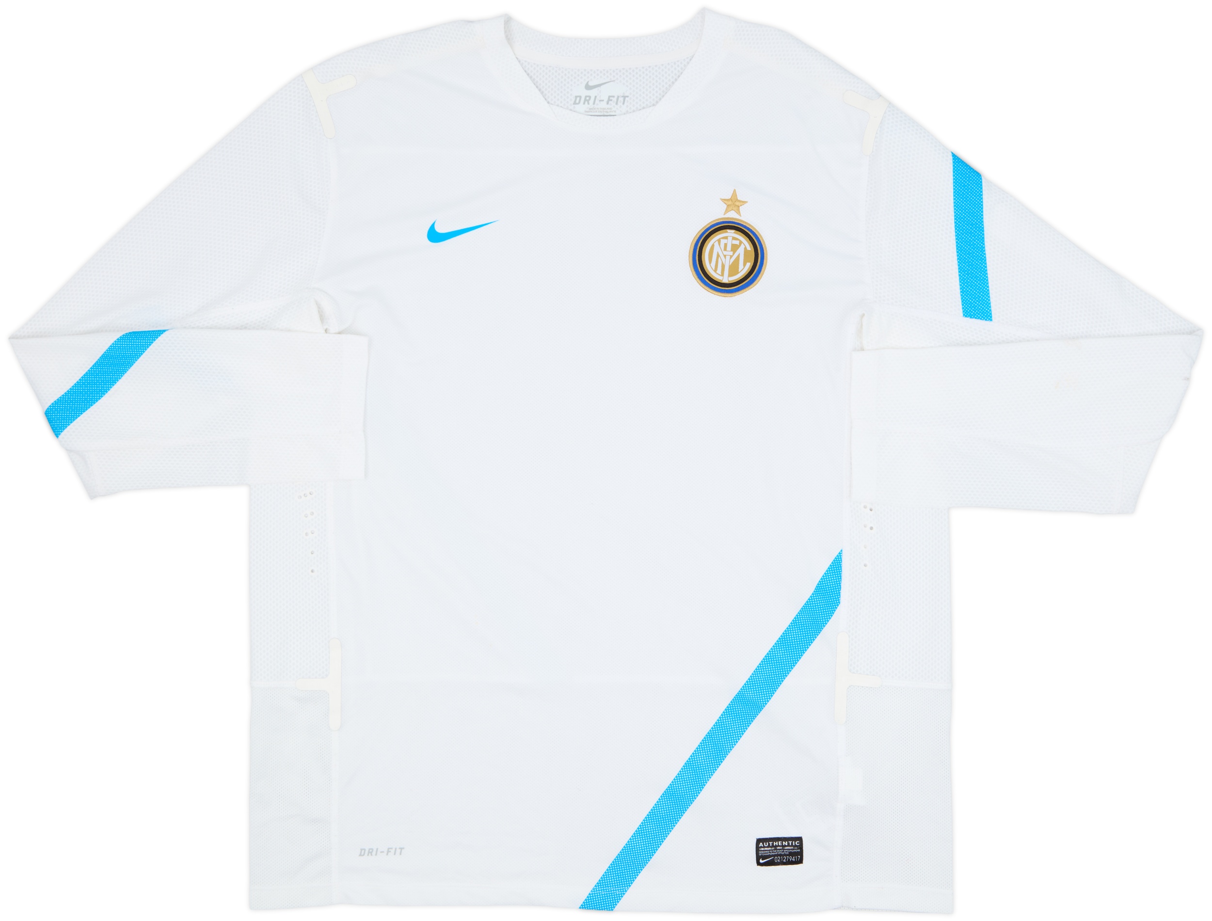 2011-12 Inter Milan Nike Player Issue Training L/S Shirt - 9/10 - (XL)