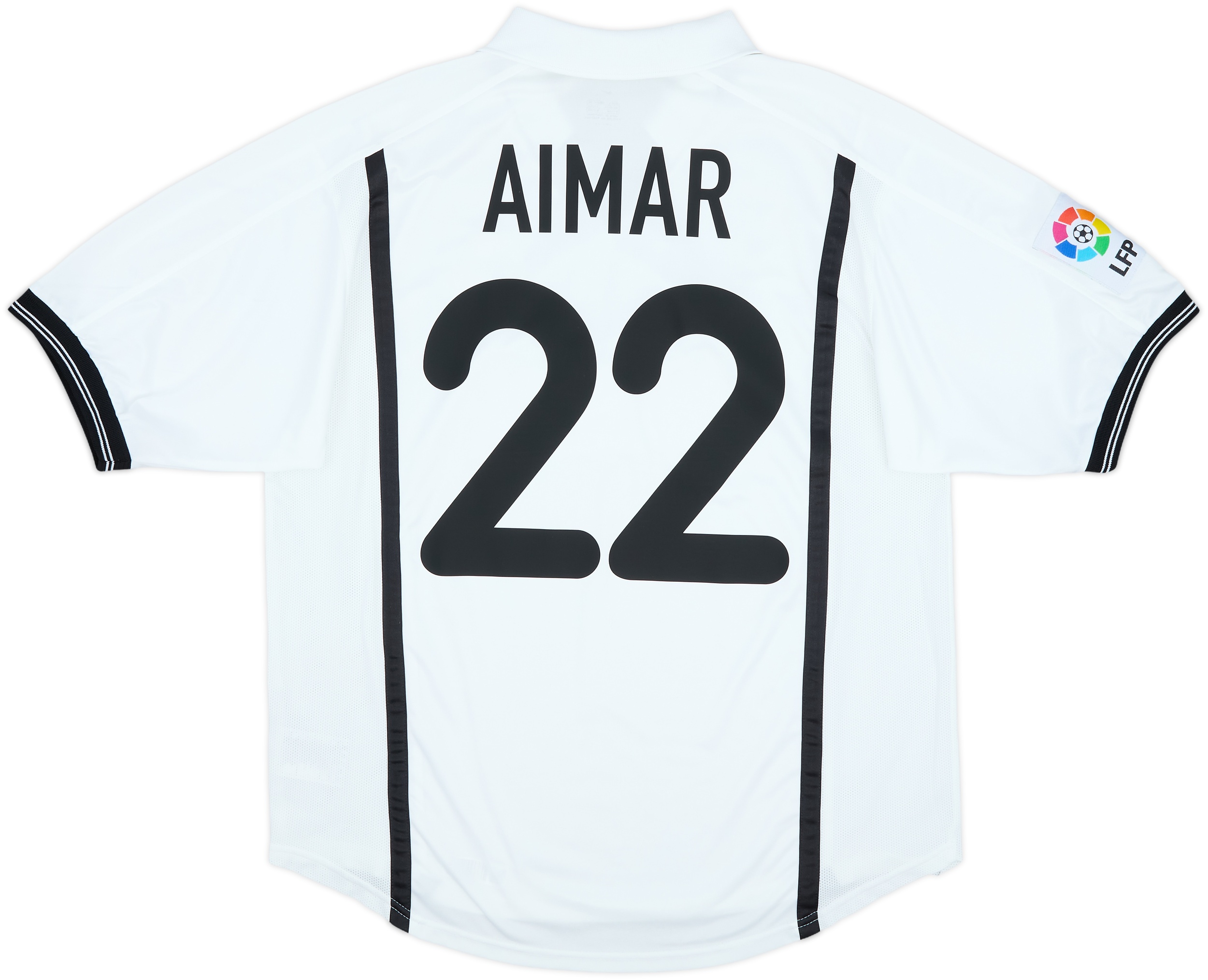 2000-01 Valencia Home Shirt Aimar #22 - 9/10 - (L)