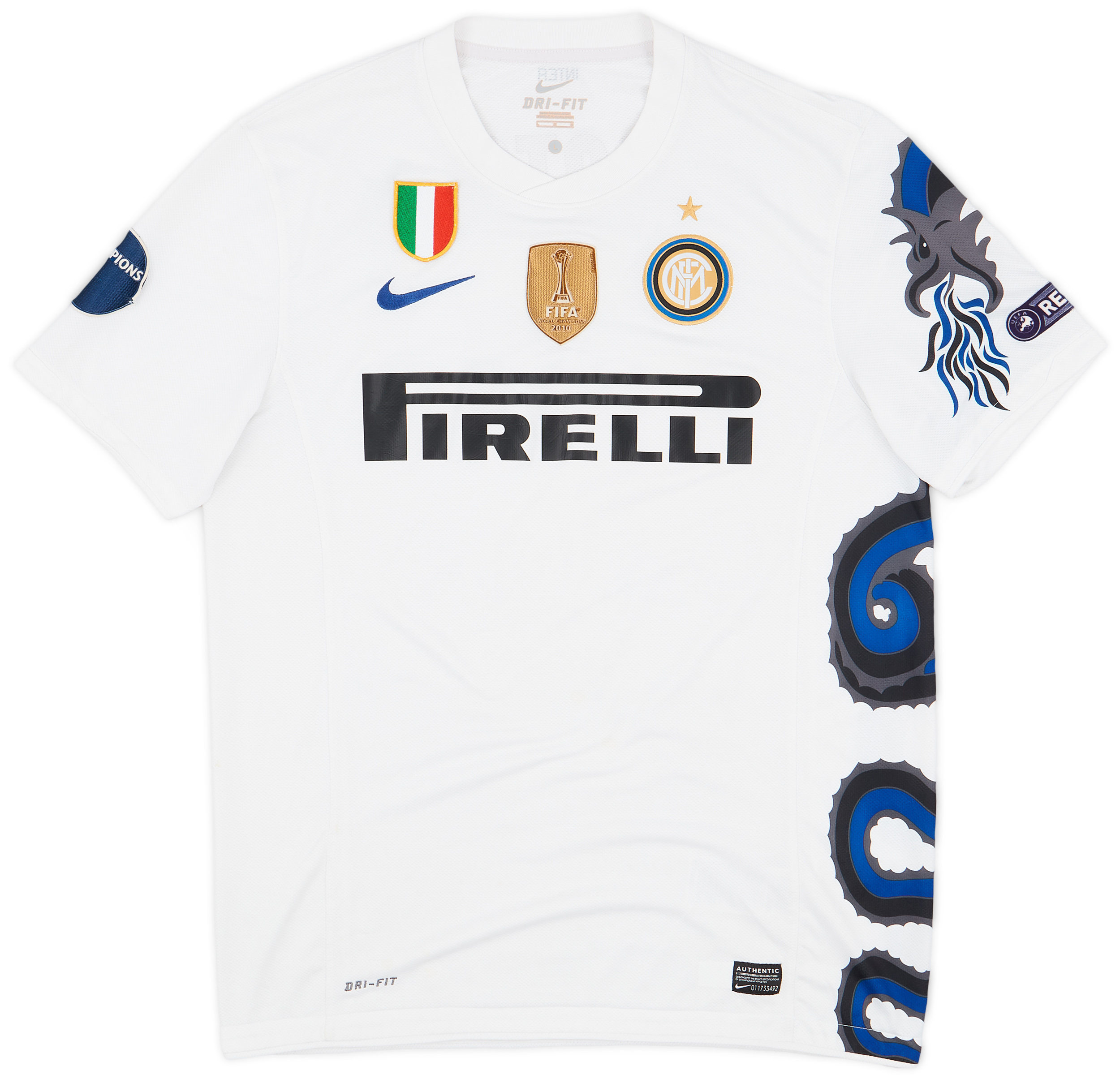 2010-11 Inter Milan Away Shirt Nagatomo #55 - 4/10 - (L)