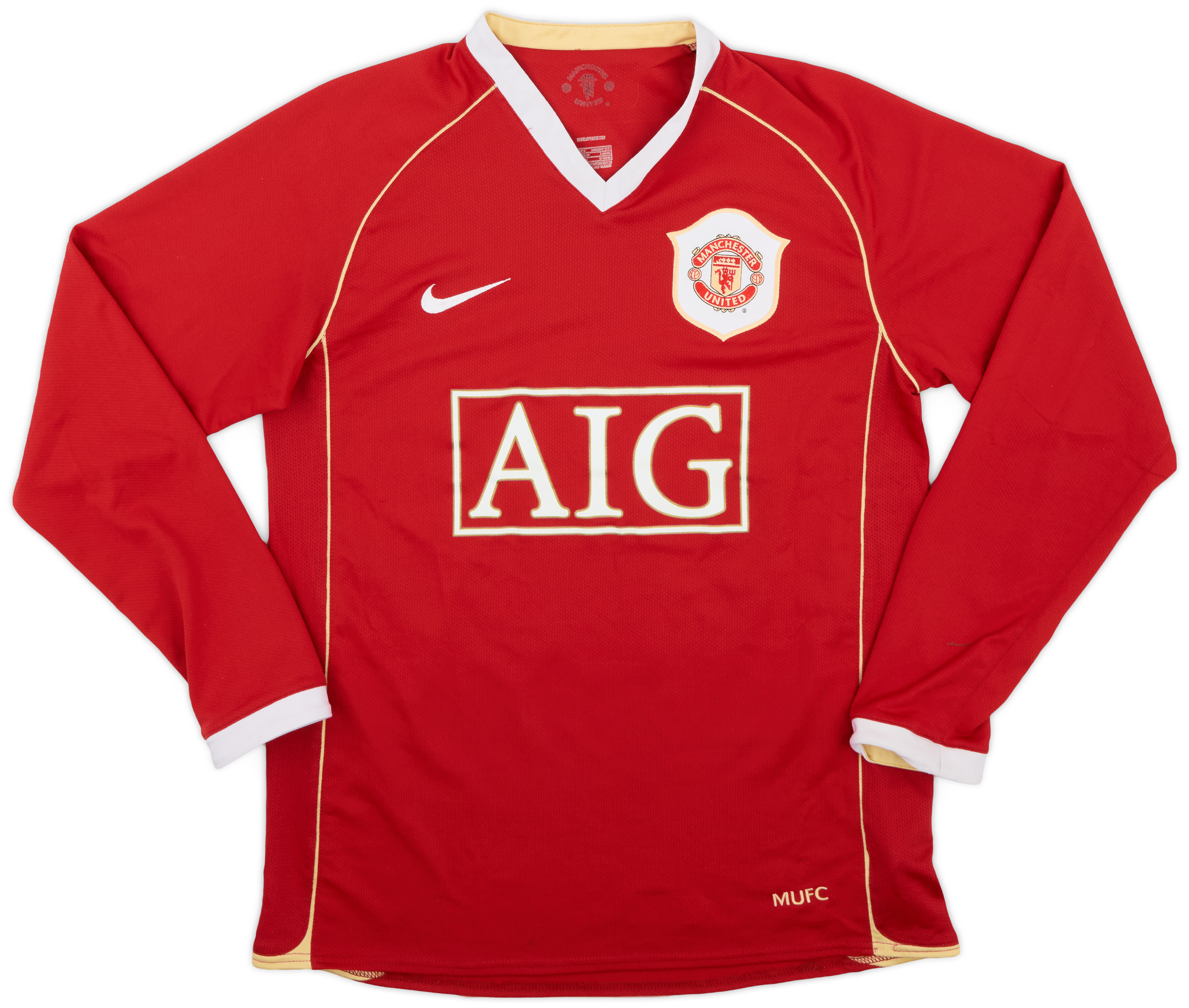 2006-07 Manchester United Home L/S Shirt Rooney #8 - 8/10 - (S)