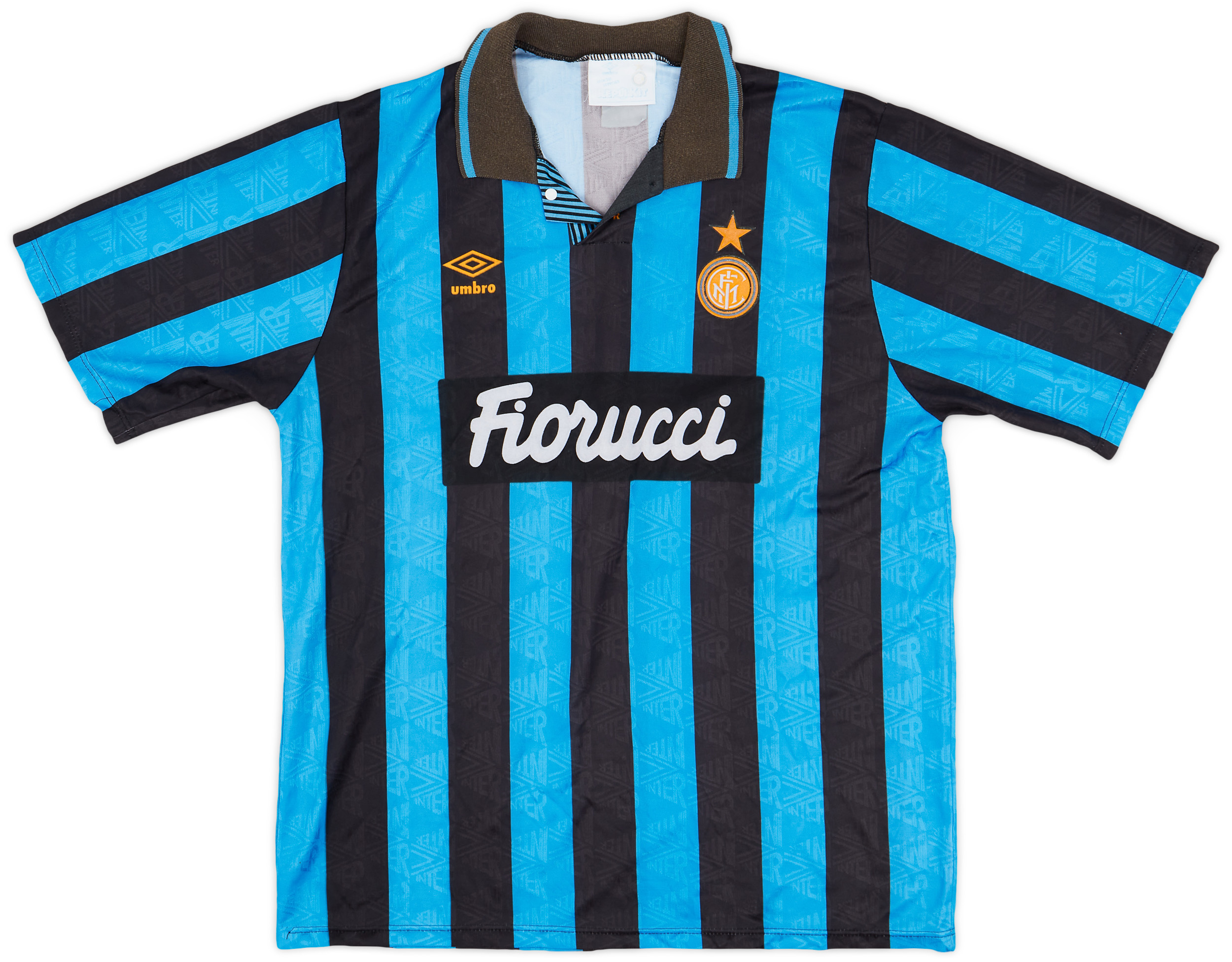 ウェア inter 1992-93 home uniform long shirt 1992-94 Inter Milan Home Shirt - 8/10 - (XXL)
